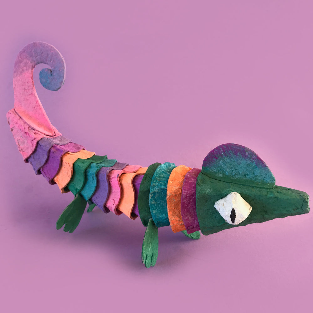 Egg carton charmeleon kids crafts