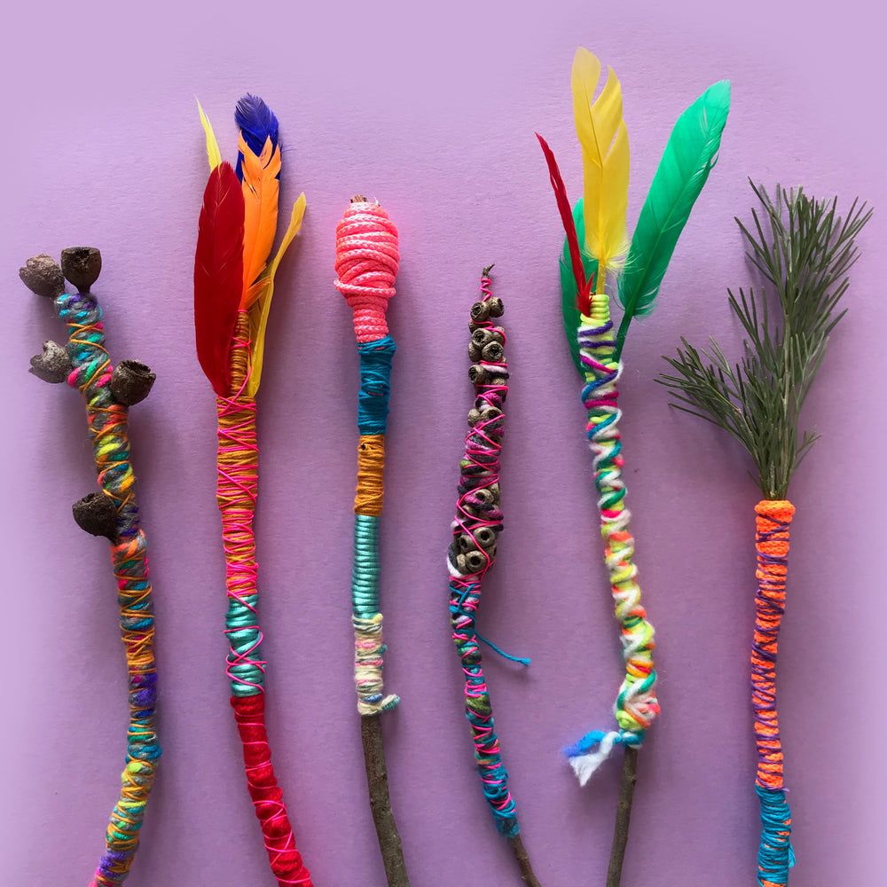 Magic nature wands children's craft activity