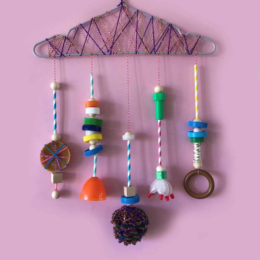 Up-cycled junk mobile by mini mad Things