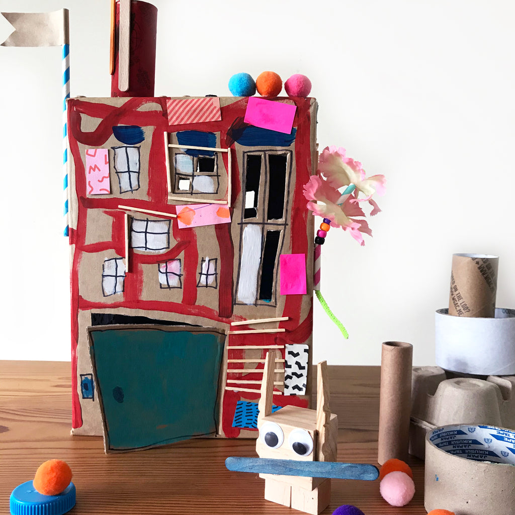 cardboard box dolls house craft