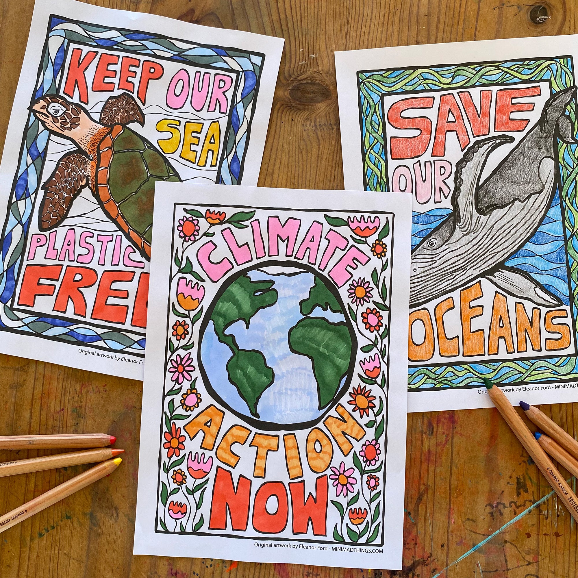 Climate Action - Colouring in sheets