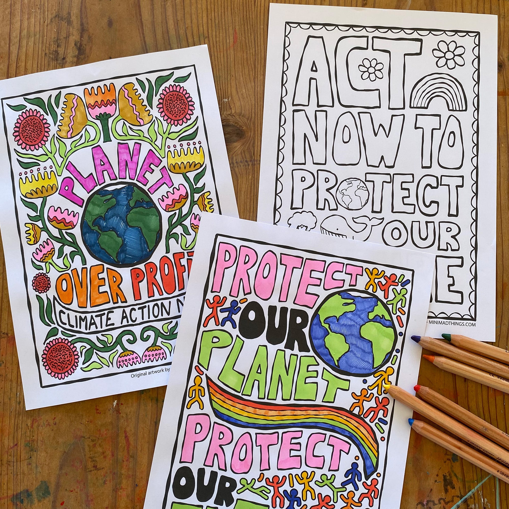 Climate Action - Colouring in sheets