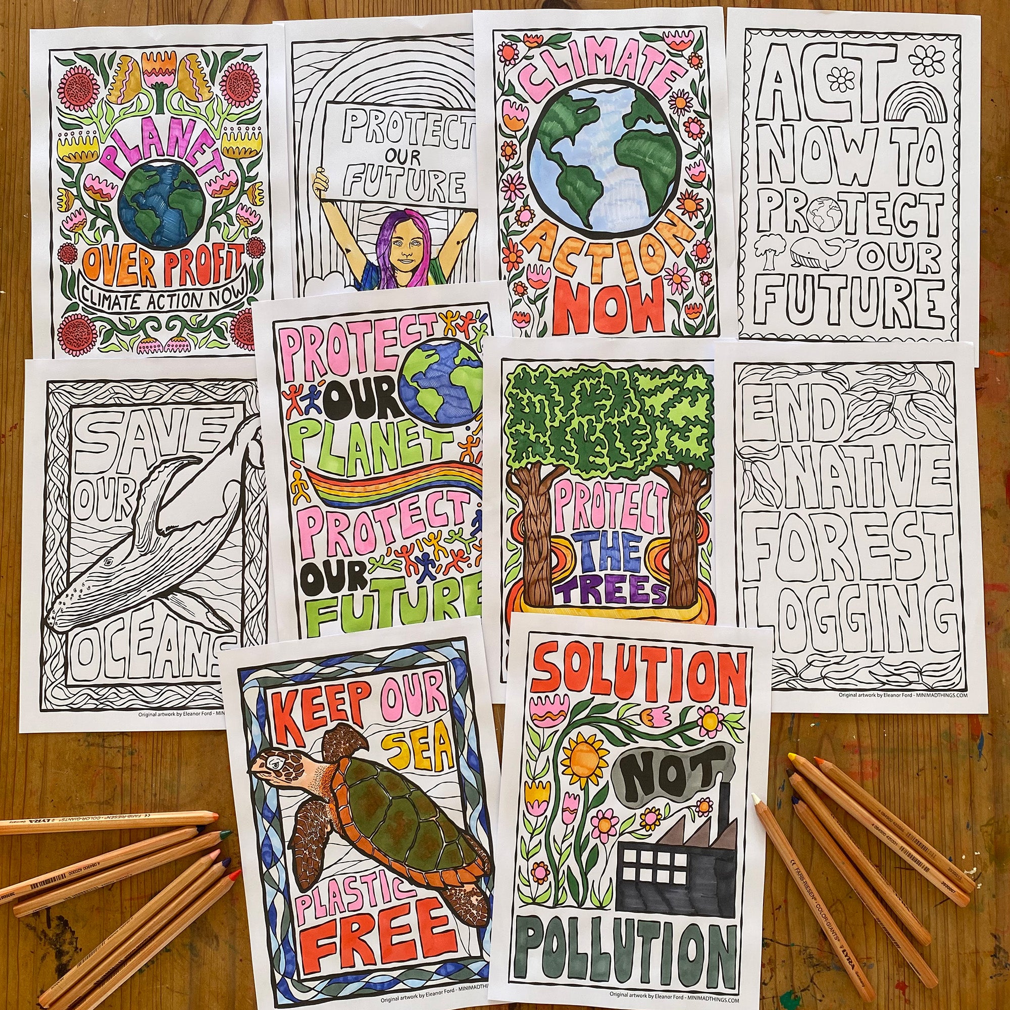 Climate Action - Colouring in sheets