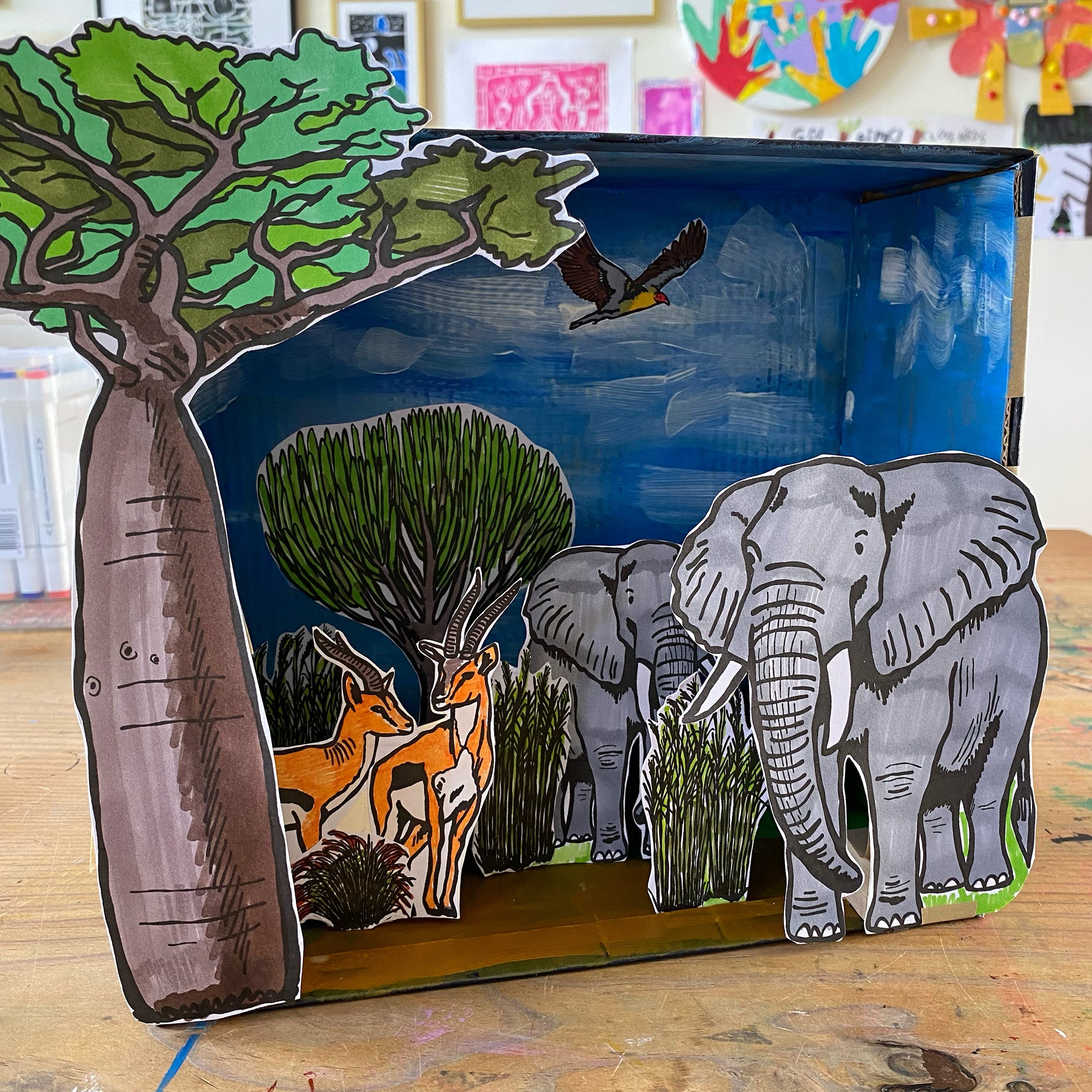 Animal Habitats - African Savanna printable activity sheets