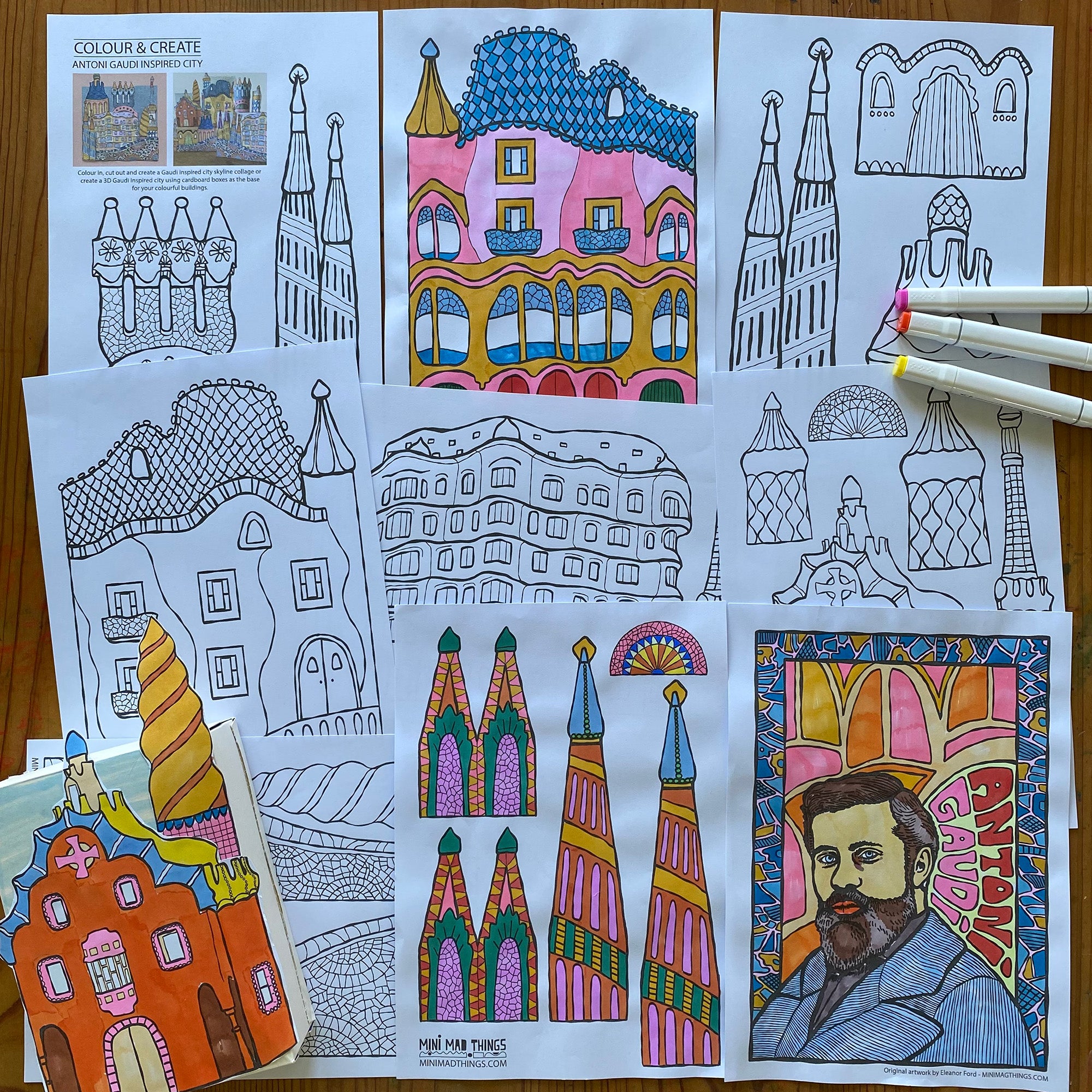 Antoni Gaudi - Printable activity sheets