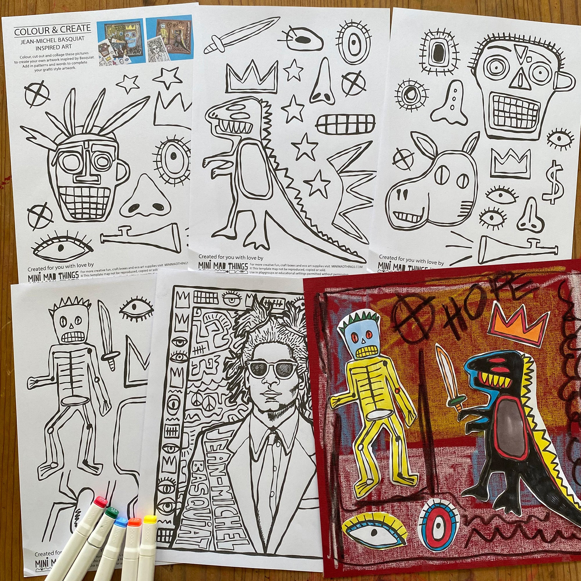 Jean-Michel Basquiat - Printable activity sheets