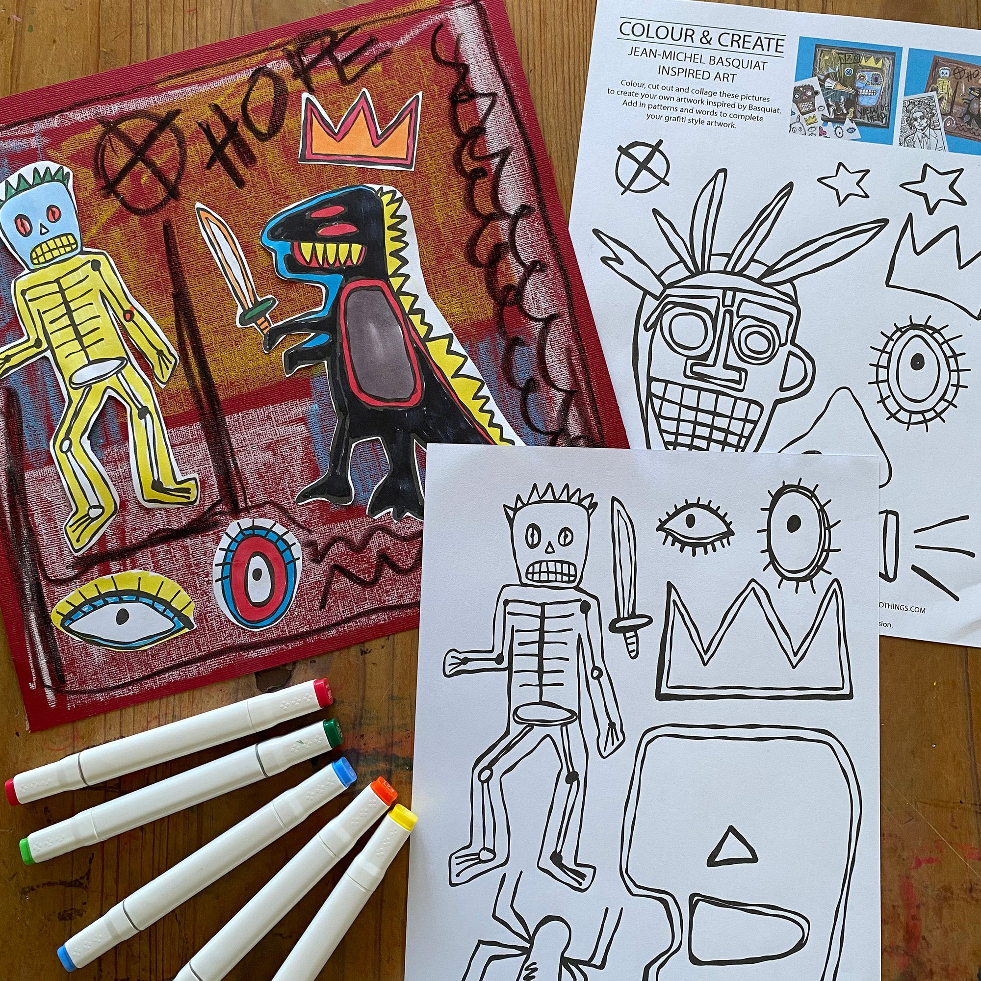 Jean-Michel Basquiat - Printable activity sheets