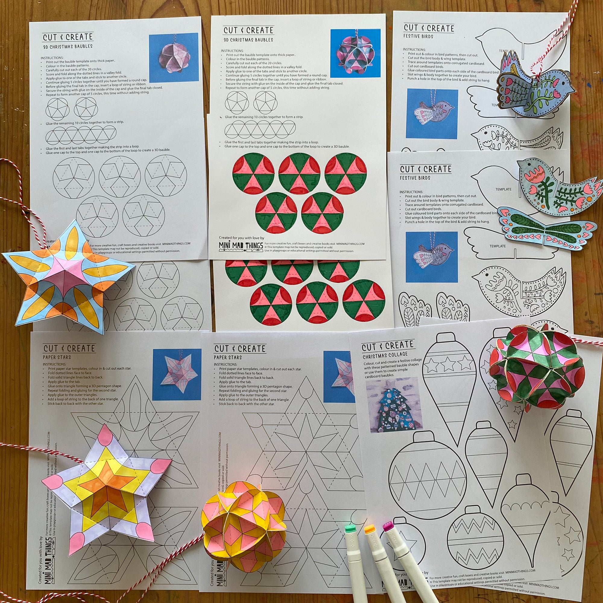 Christmas Decorations Printable Activity sheets
