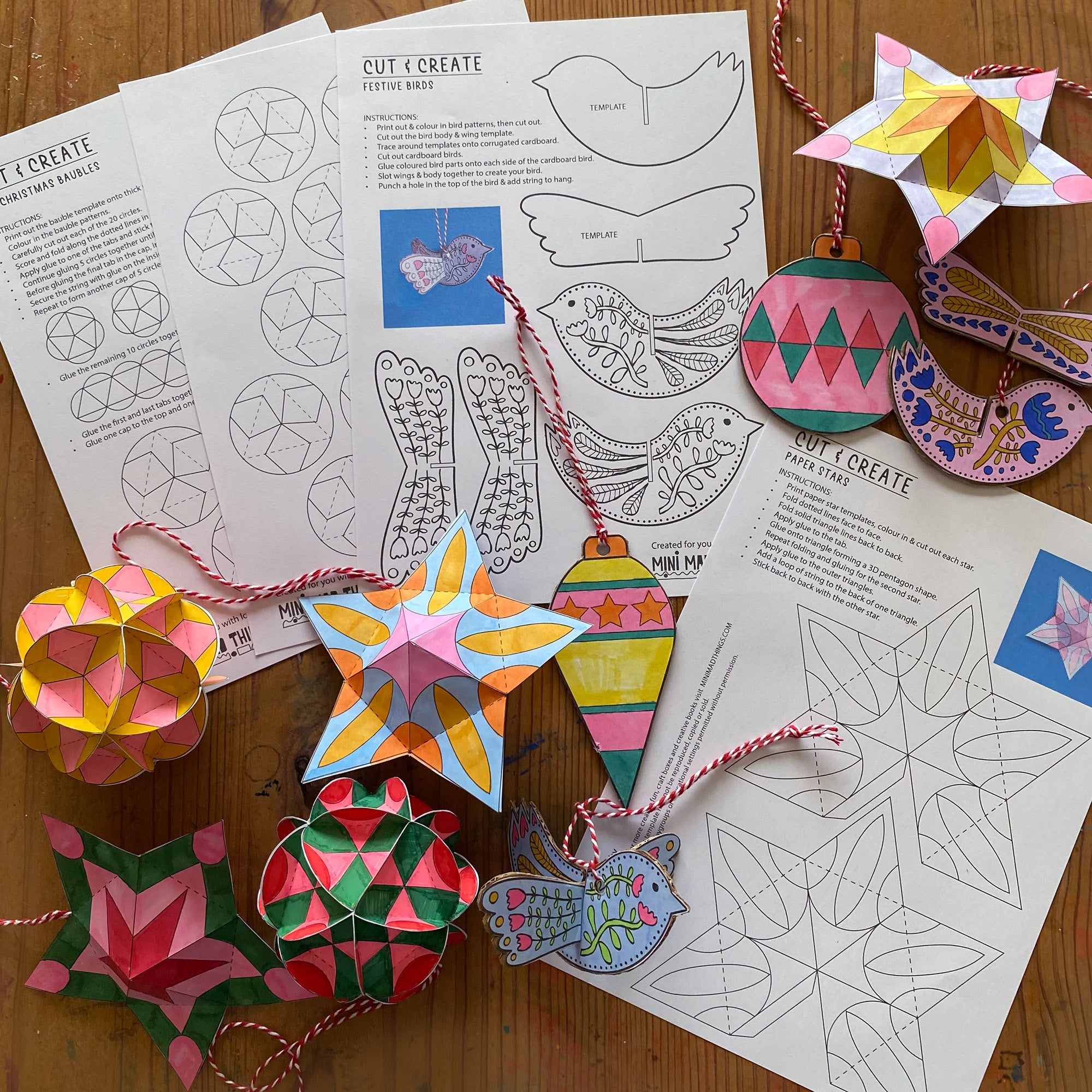 Christmas Decorations Printable Activity sheets