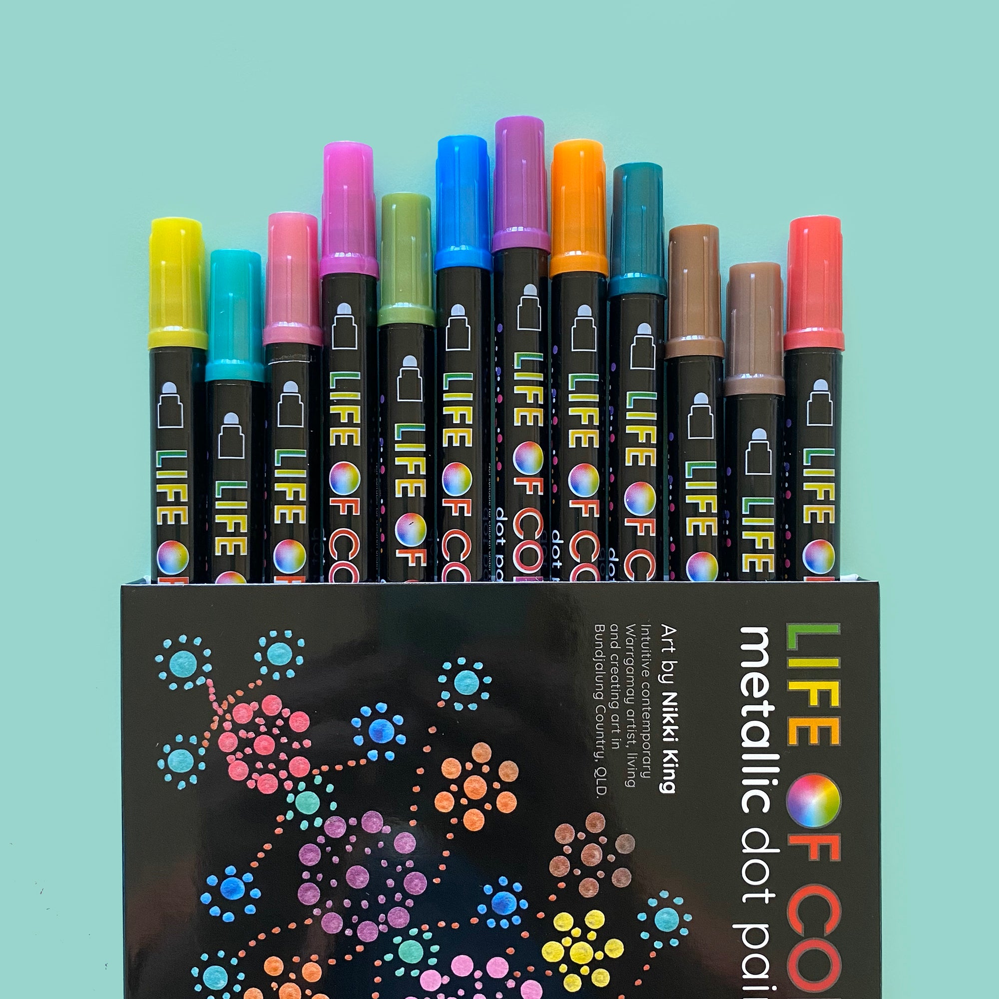 12 DOT Acrylic Paint Pens - Metallic - 20% OFF