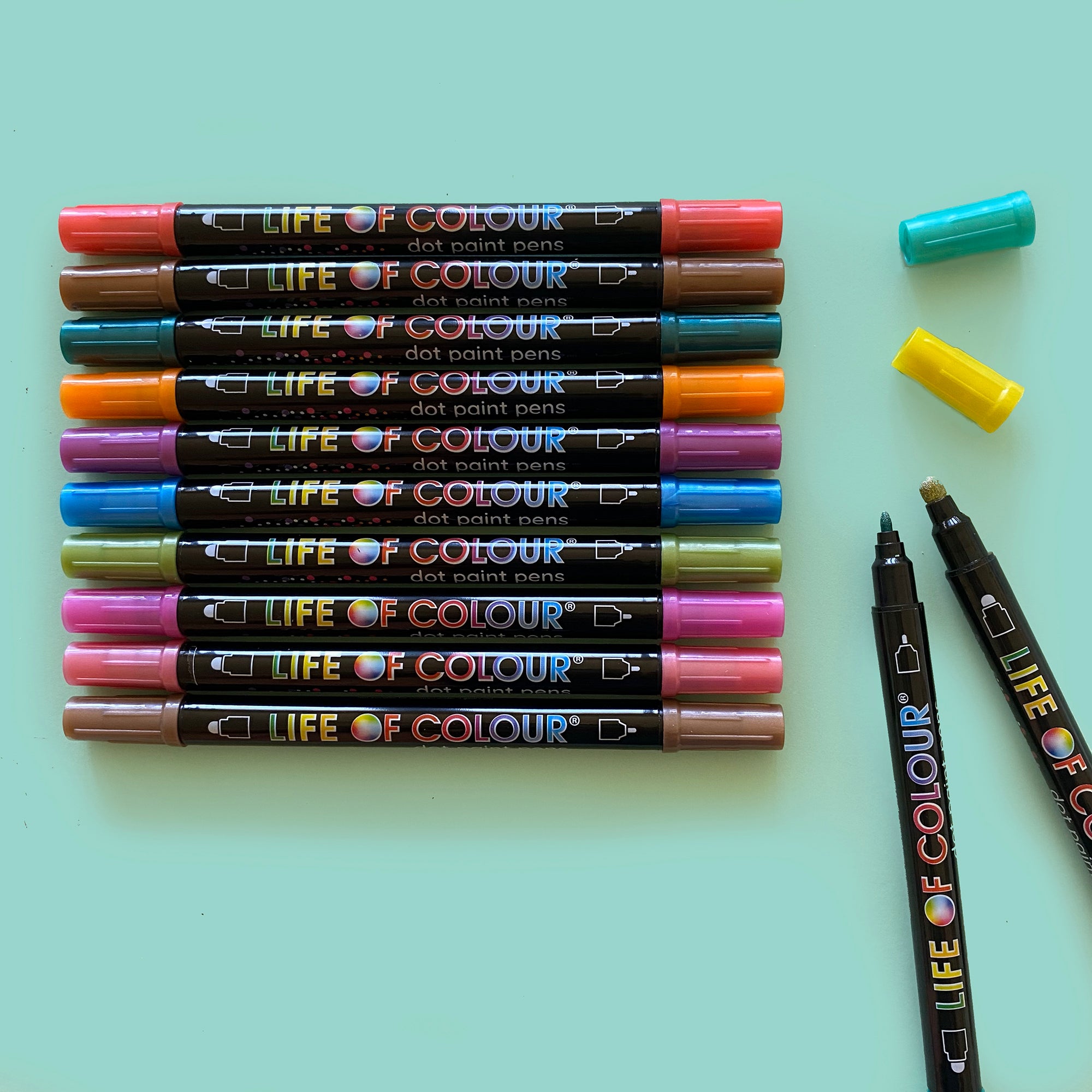 12 DOT Acrylic Paint Pens - Metallic - 20% OFF
