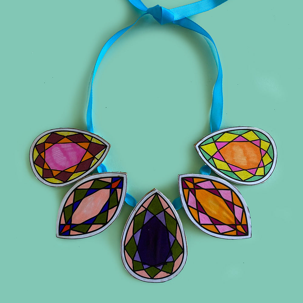 Cardboard Jewellery - Printable activity sheets