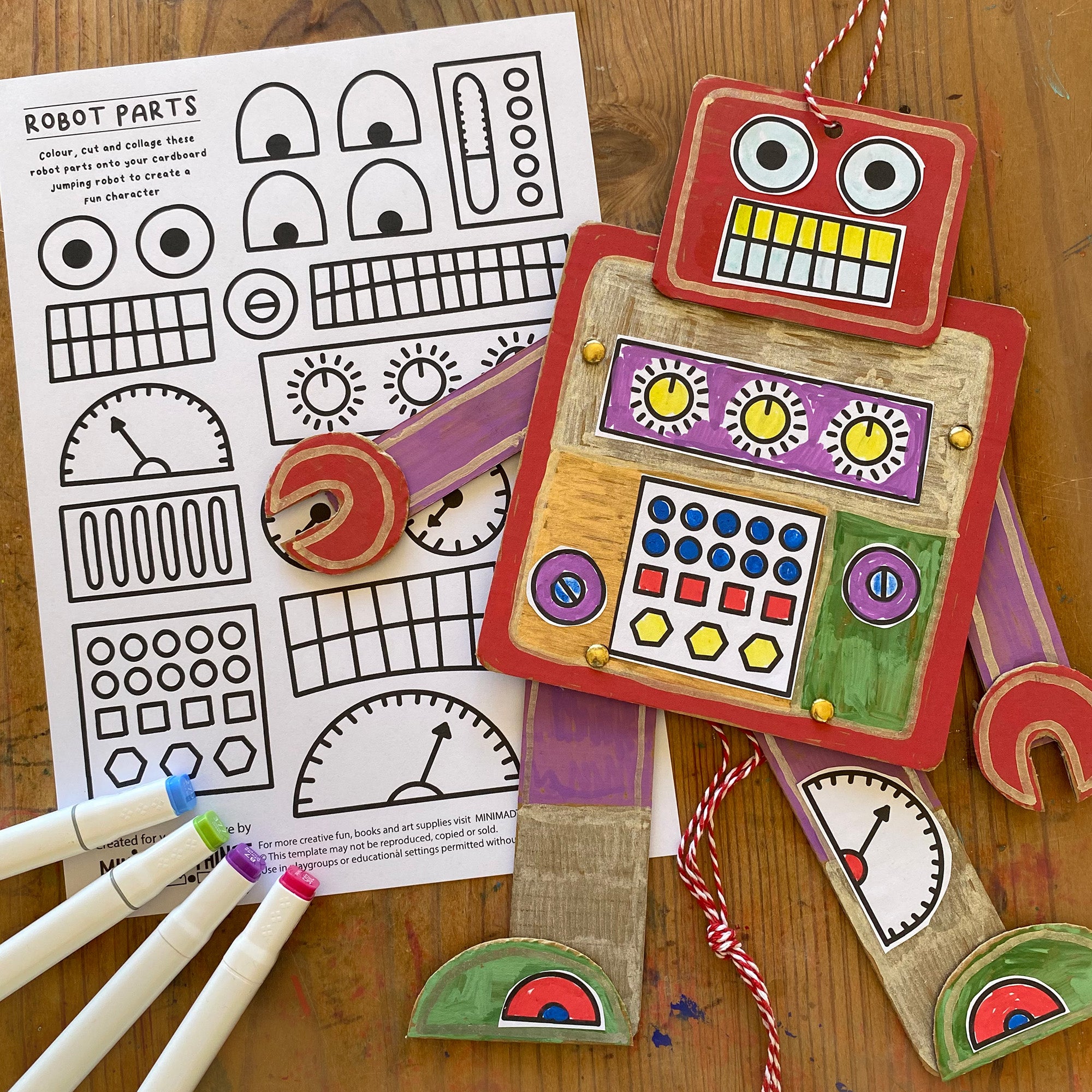 Jumping Robot - Printable template
