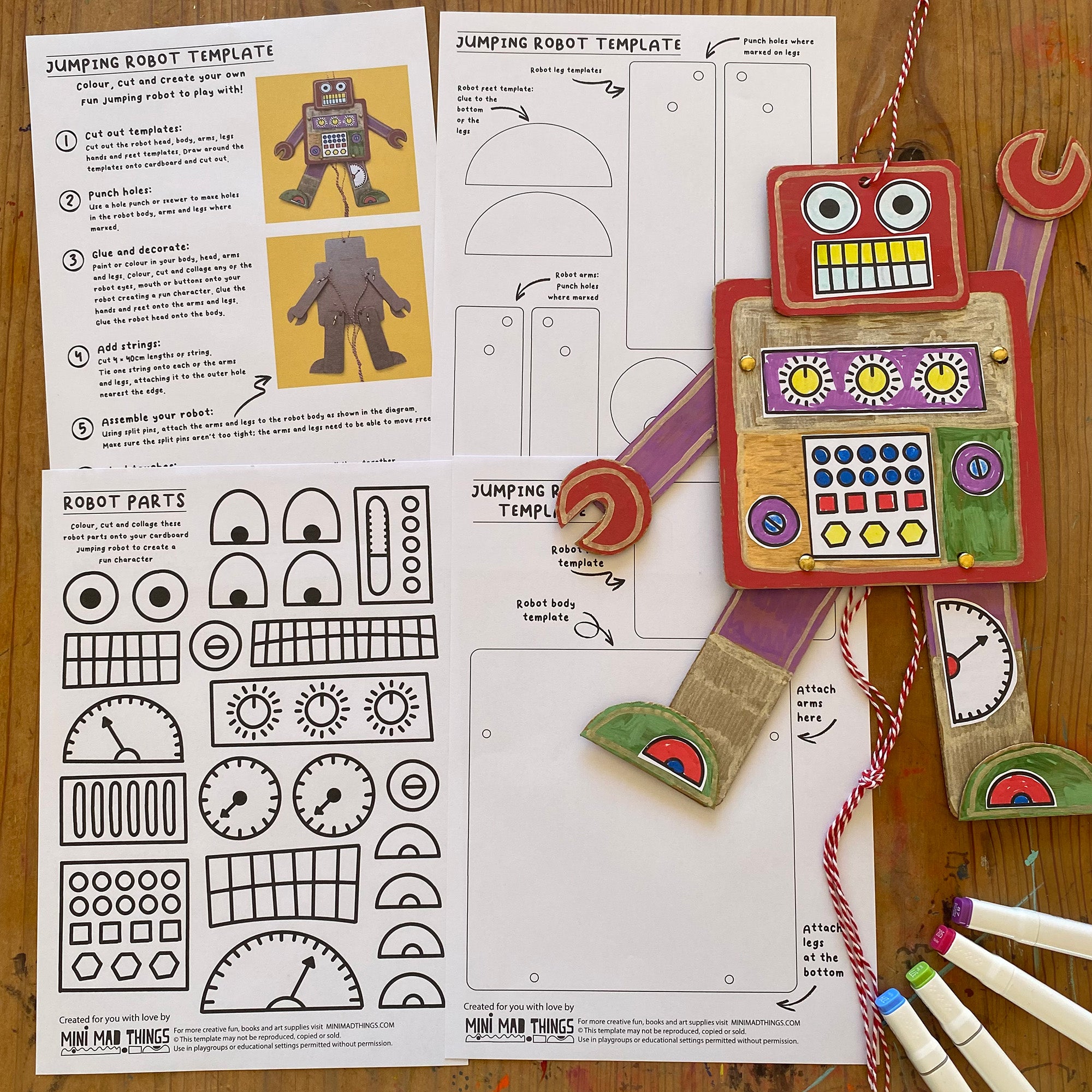 Jumping Robot - Printable template