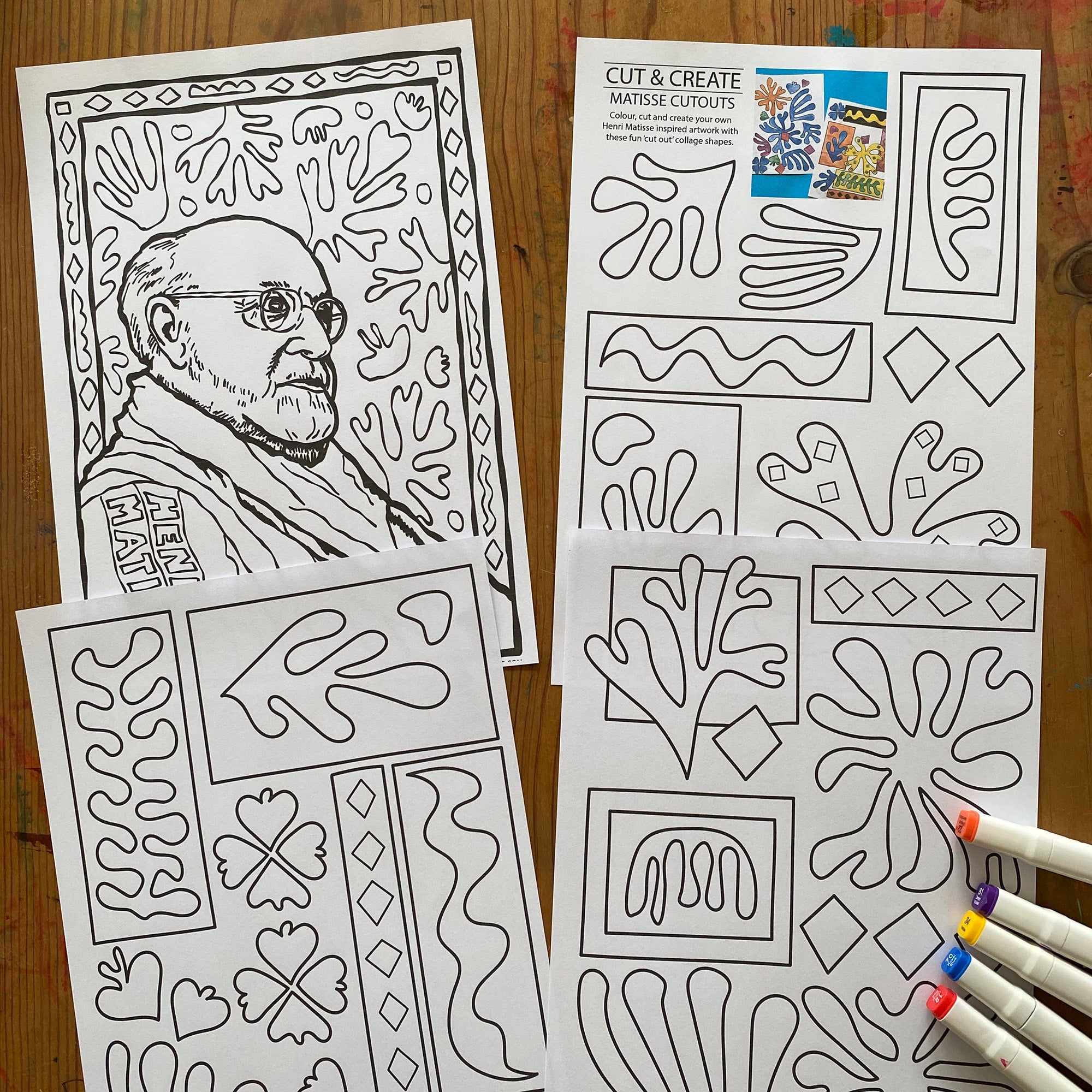 Henri Matisse - Printable activity sheets