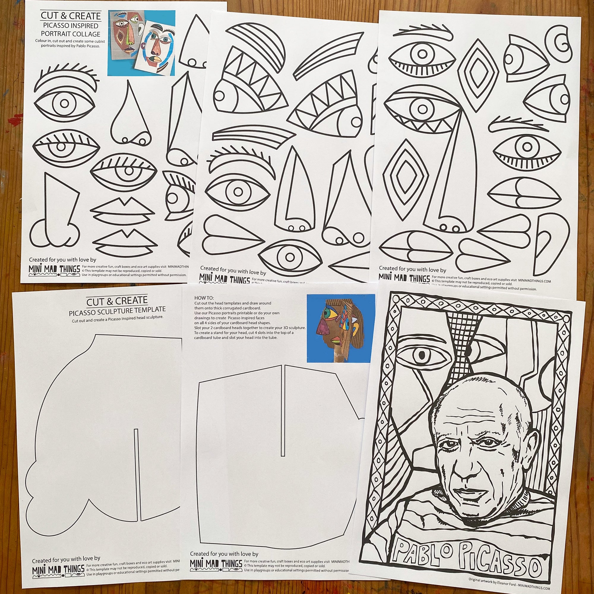 Pablo Picasso - Printable activity sheets