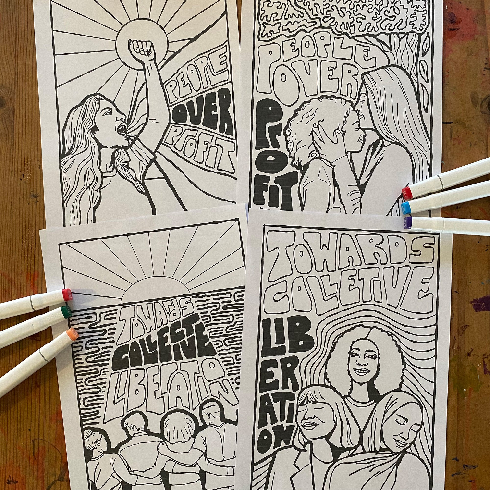 Anti Capitalist - Colouring in sheets