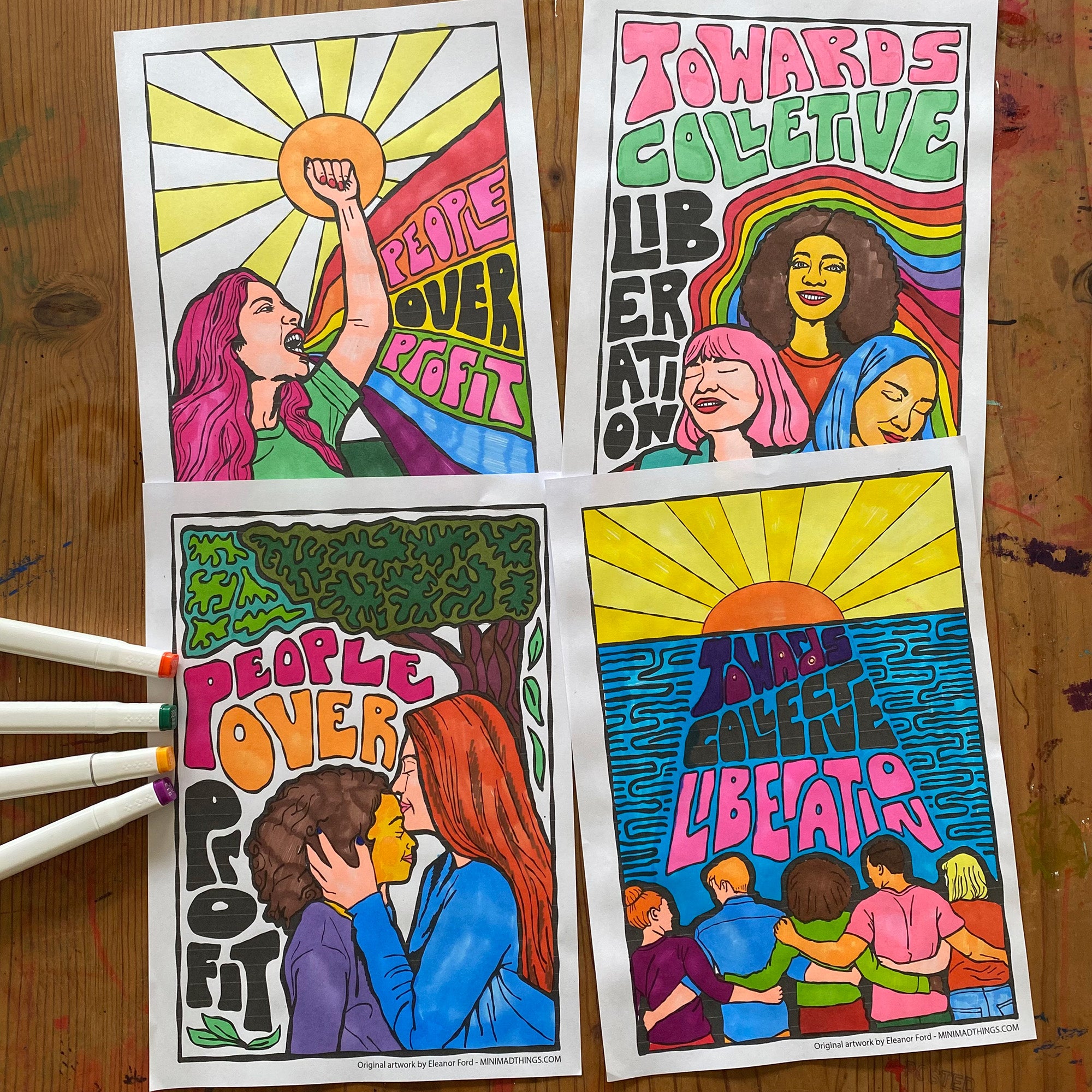 Anti Capitalist - Colouring in sheets
