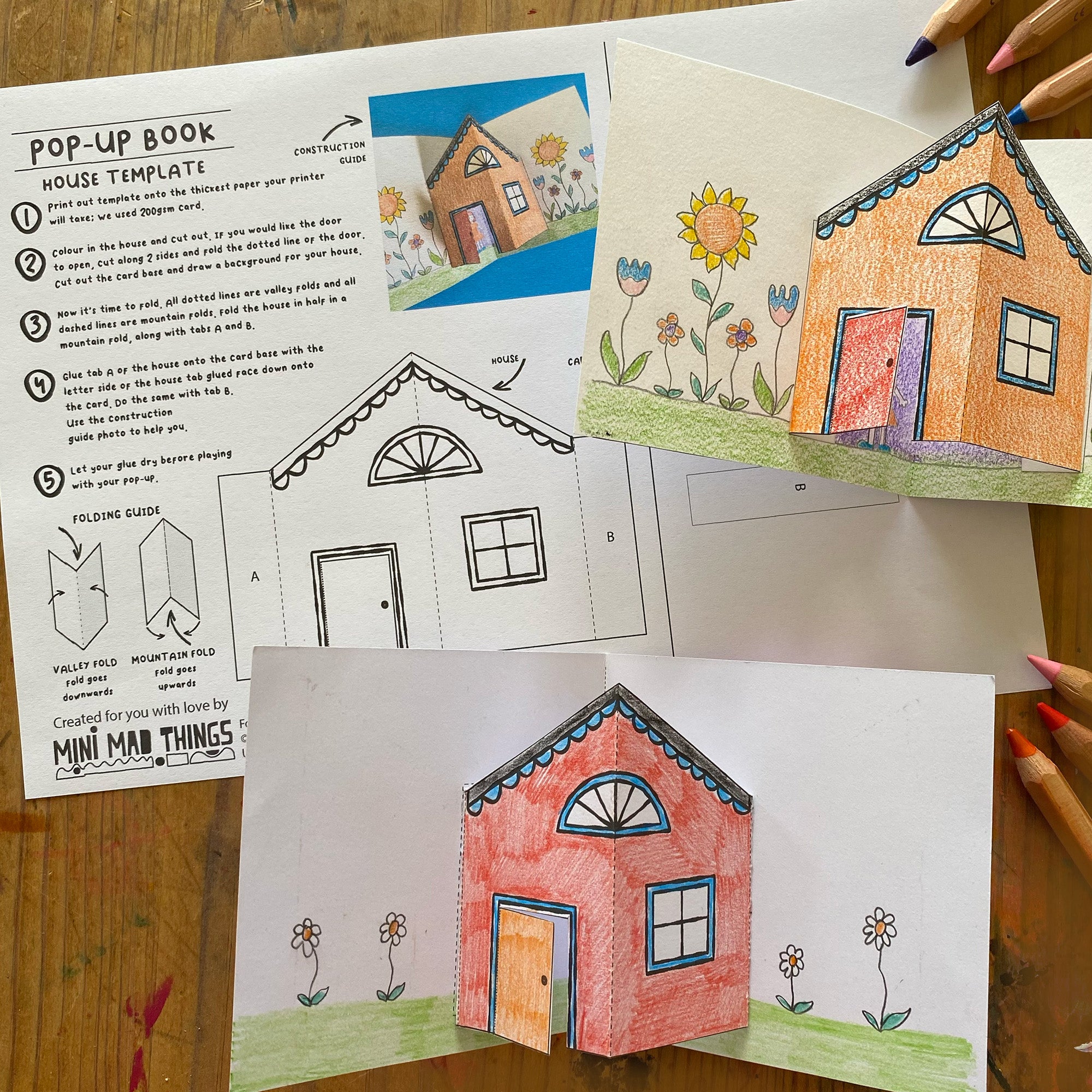 Pop-up Book printable activity sheets