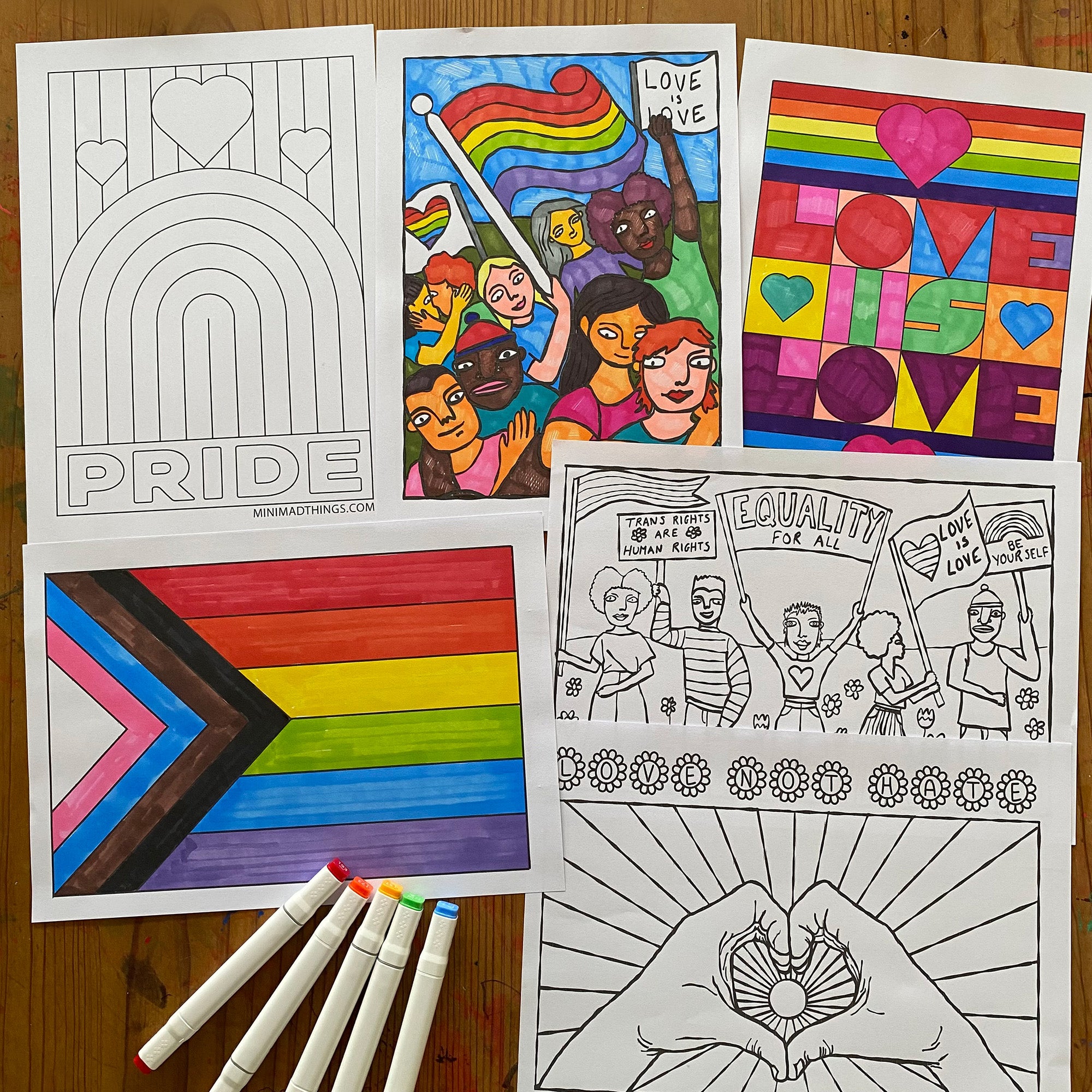 Pride - Colouring in sheets