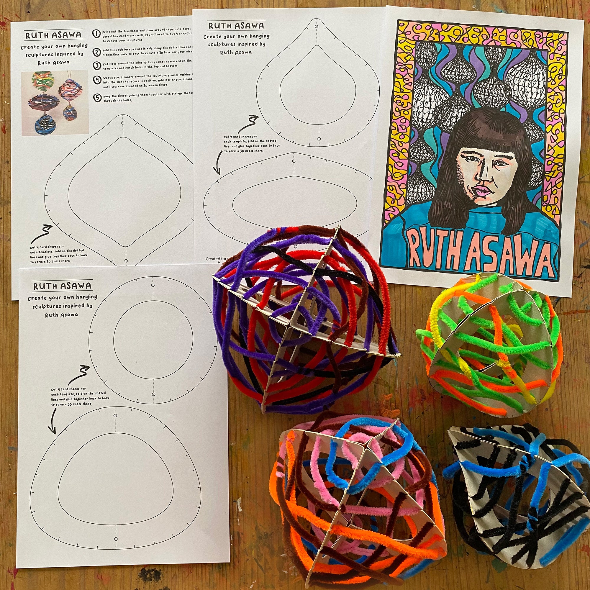 Ruth Asawa - Printable activity sheets