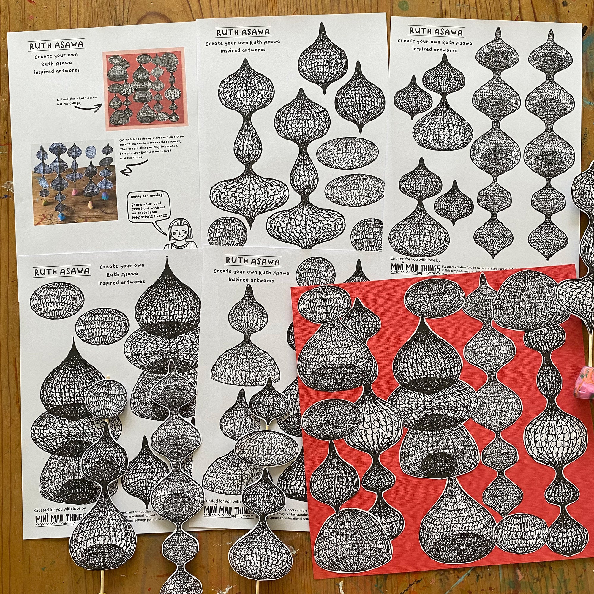 Ruth Asawa - Printable activity sheets