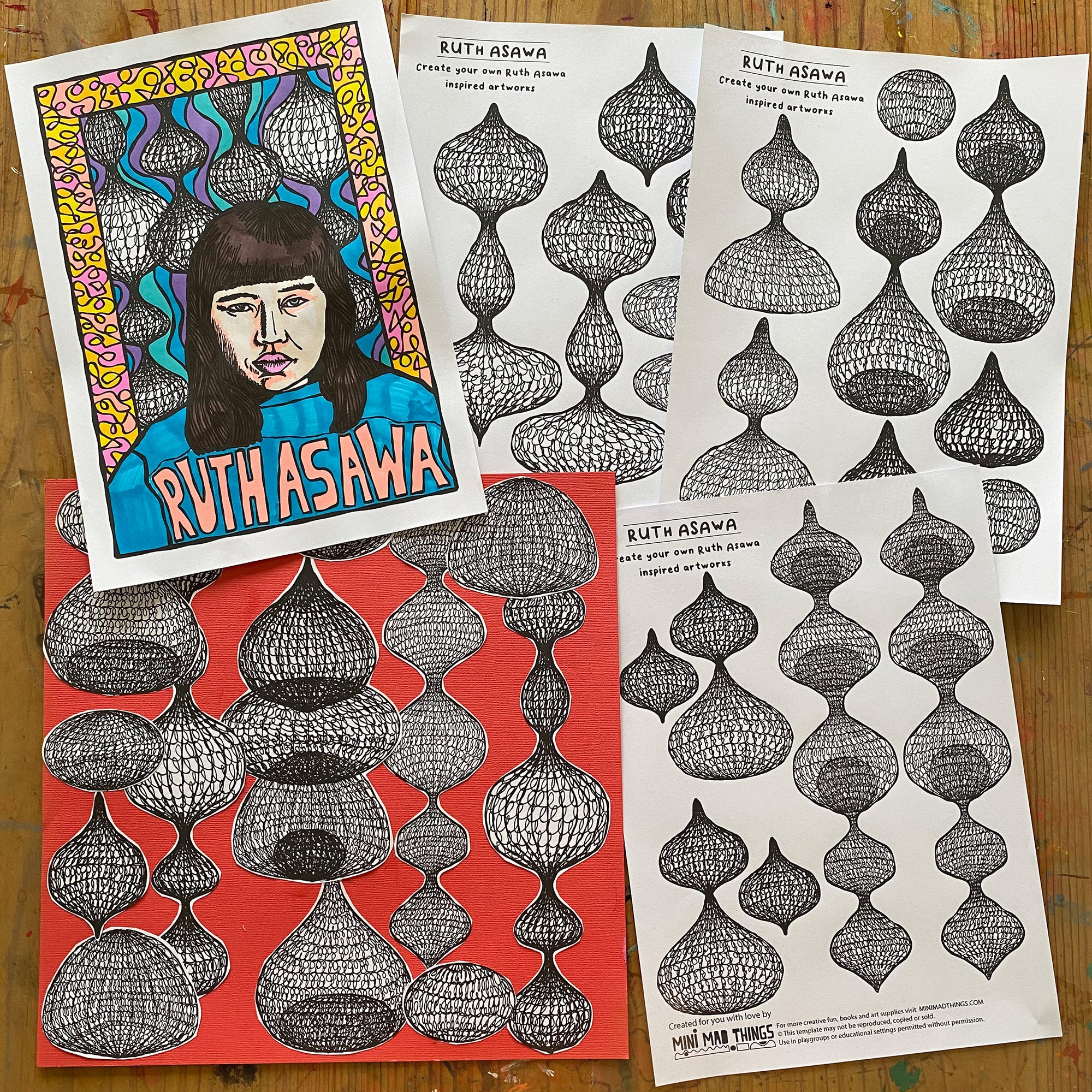 Ruth Asawa - Printable activity sheets