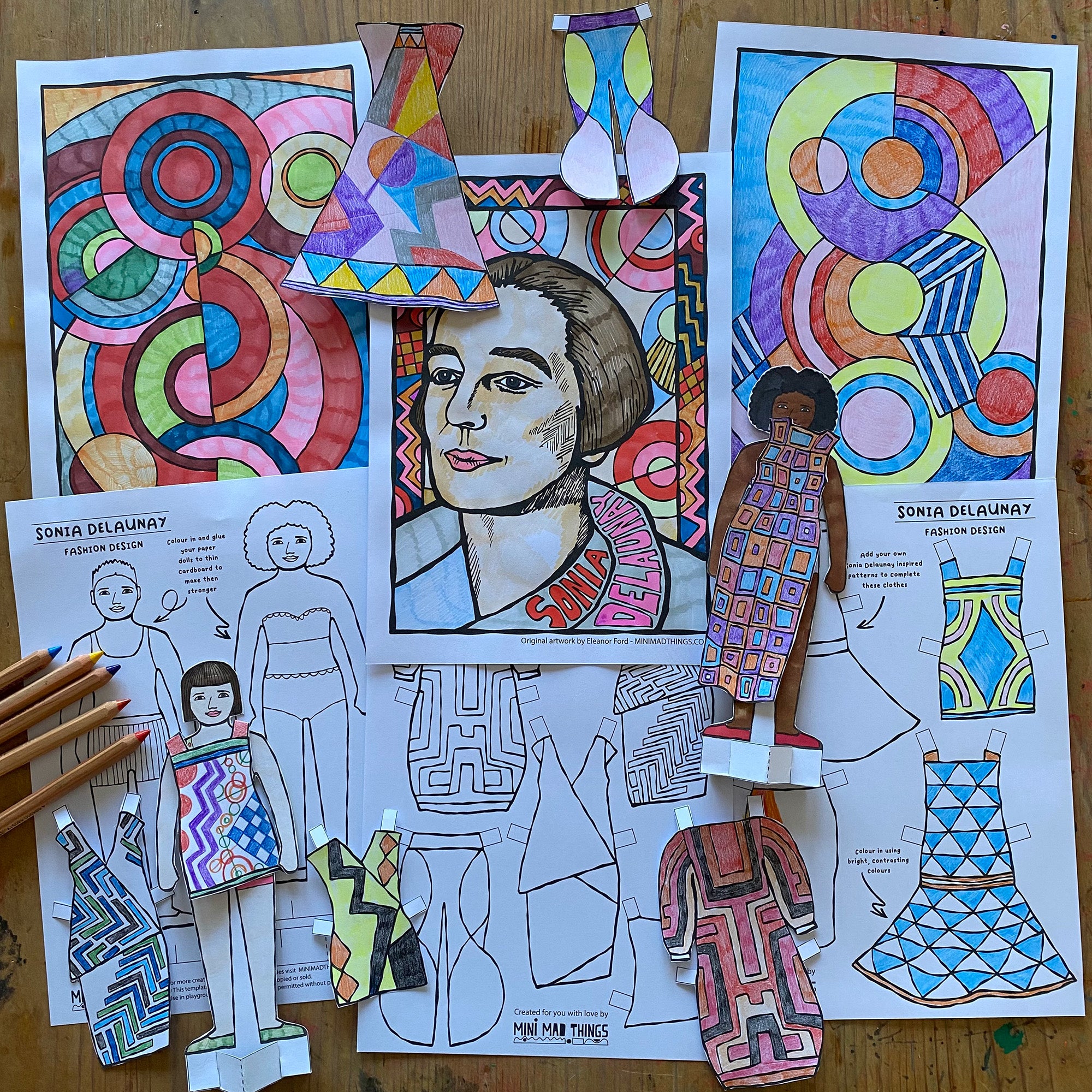 Sonia Delaunay - Printable activity sheets