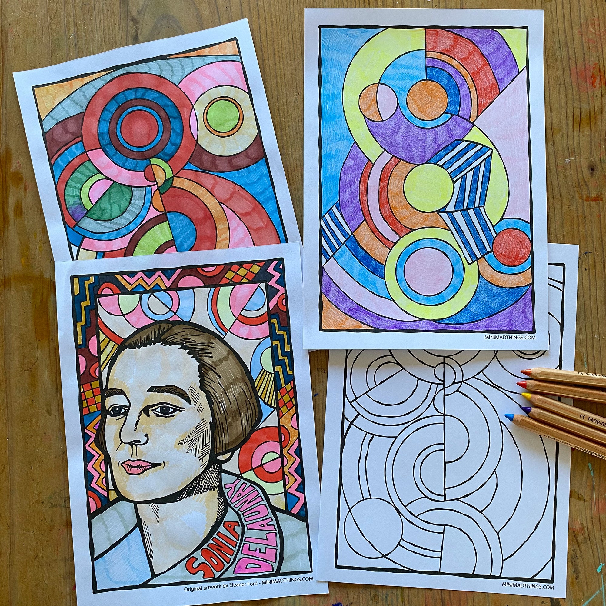 Sonia Delaunay - Printable activity sheets