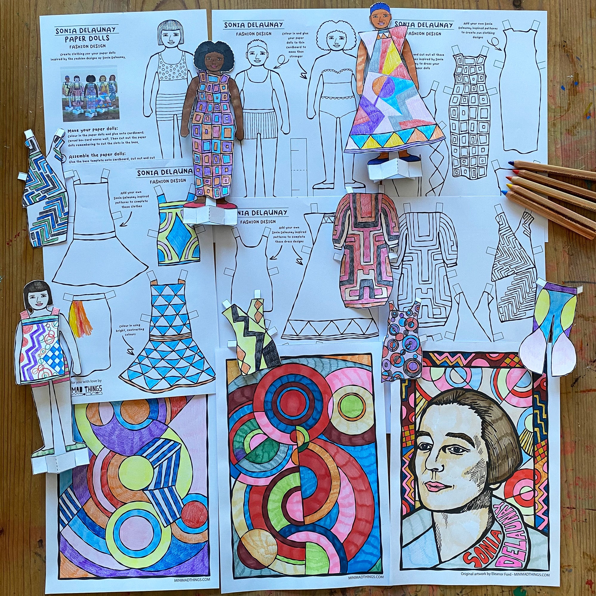 Sonia Delaunay - Printable activity sheets