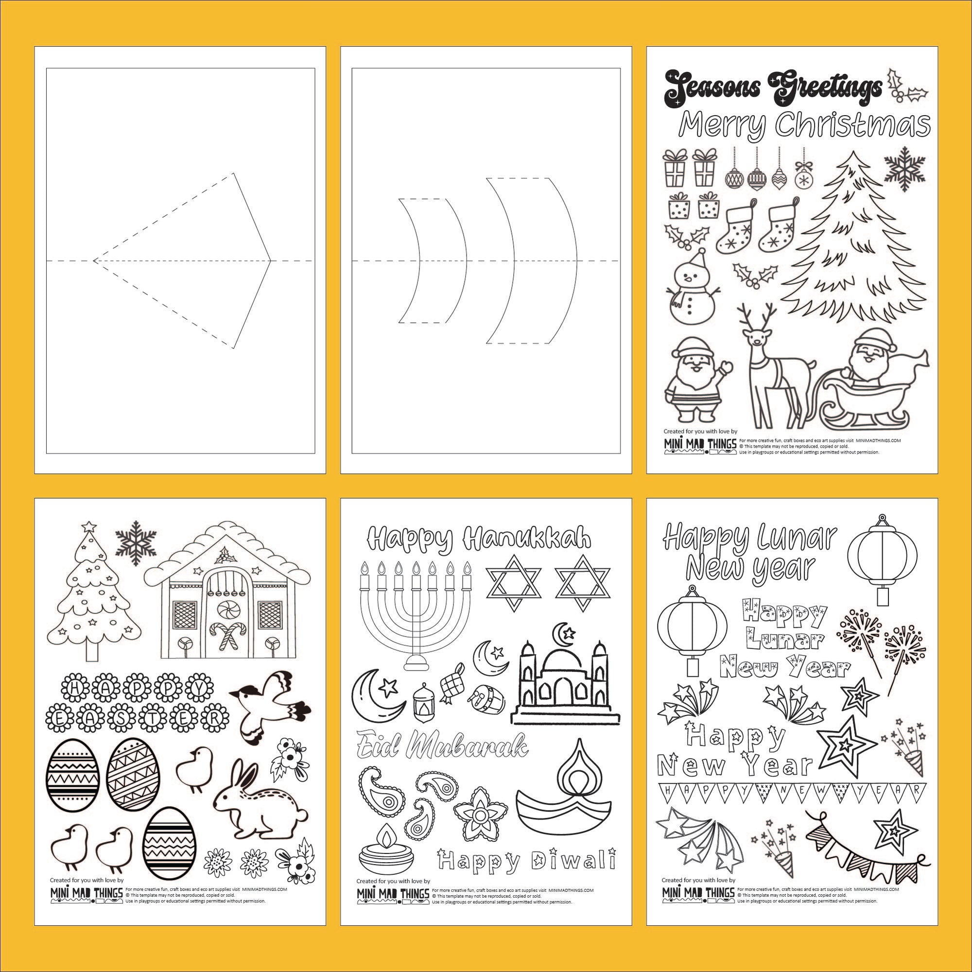 Pop-up cards - Printable activity sheets