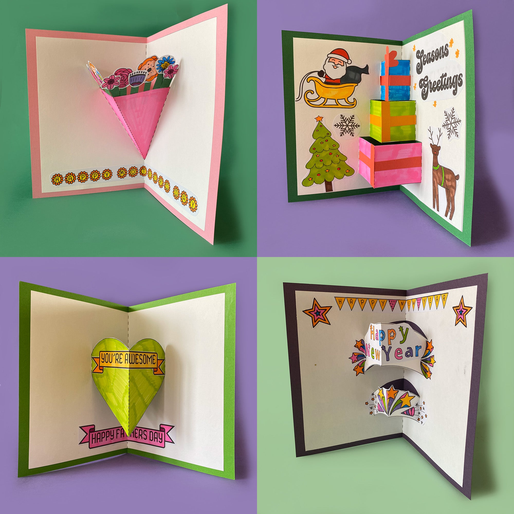 Pop-up cards - Printable activity sheets