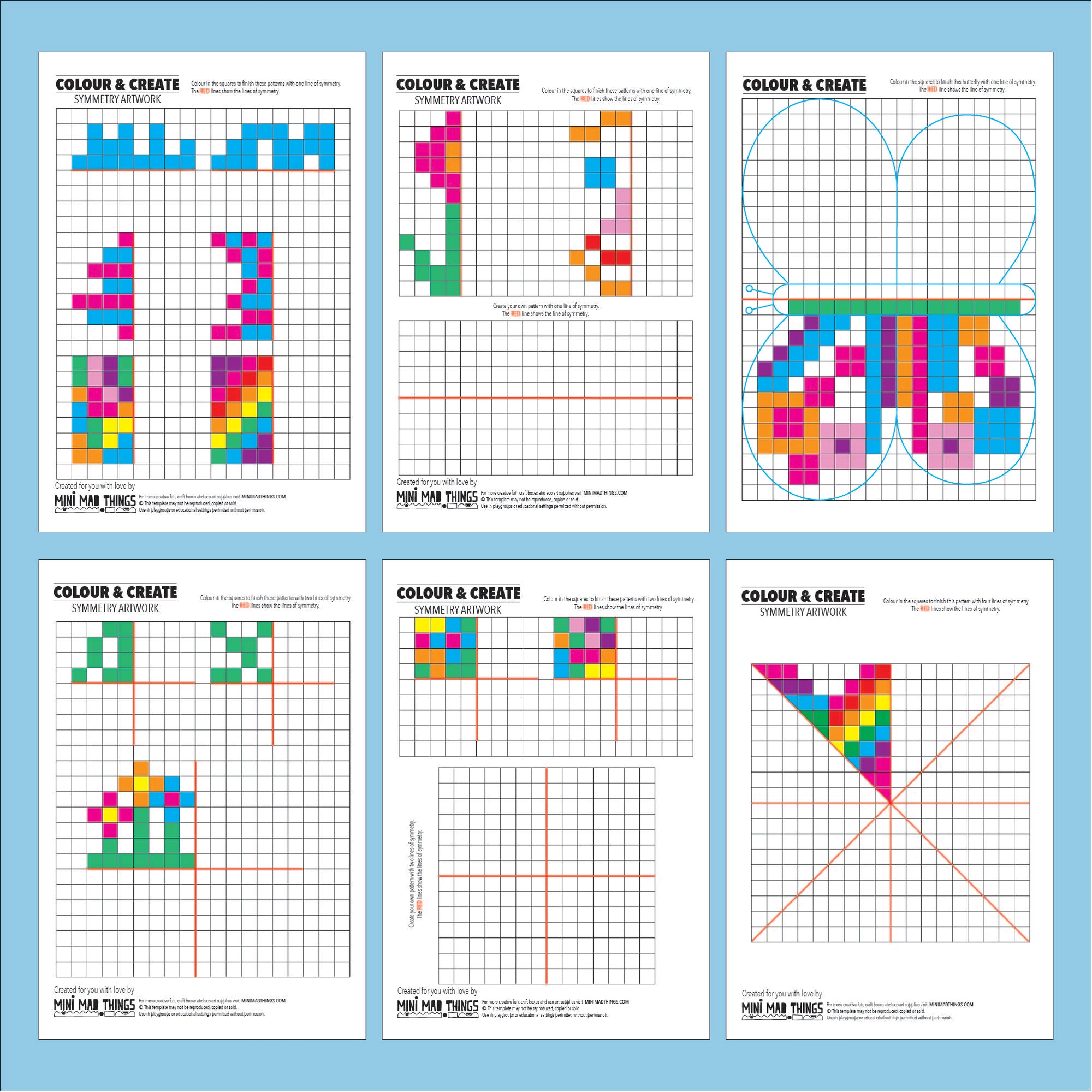 Symmetry - Printable activity sheets