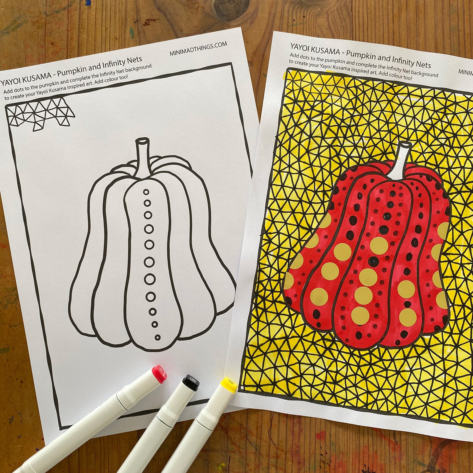 Yayoi Kusama - Printable activity sheets