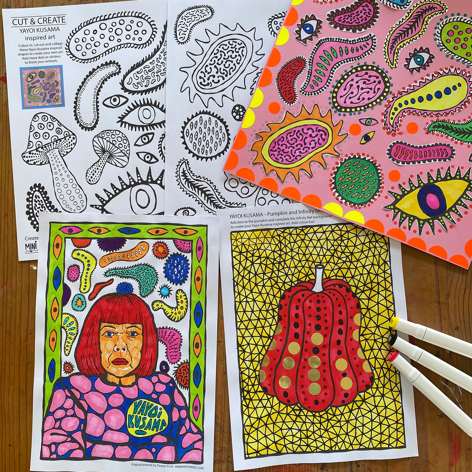Yayoi Kusama - Printable activity sheets