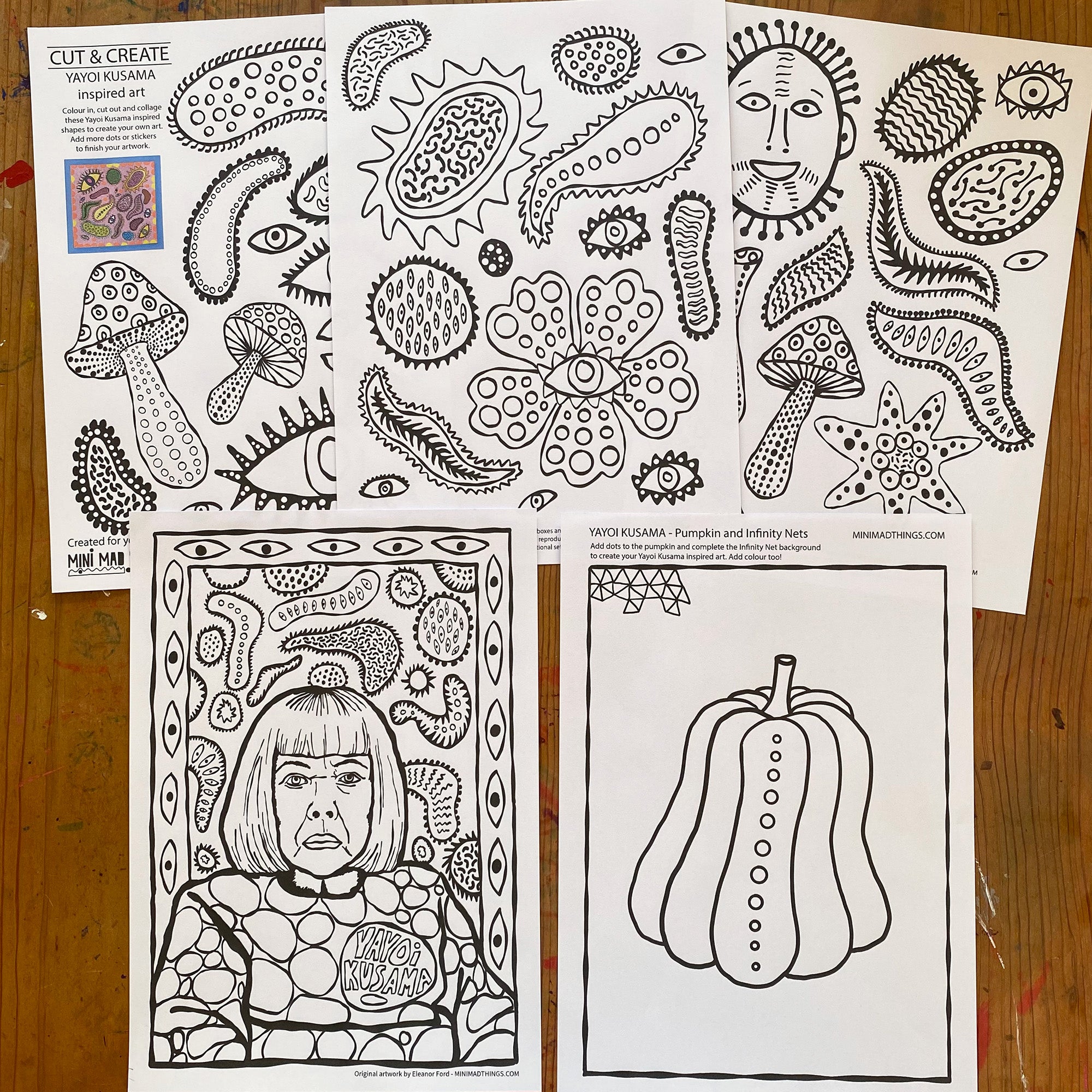Yayoi Kusama - Printable activity sheets