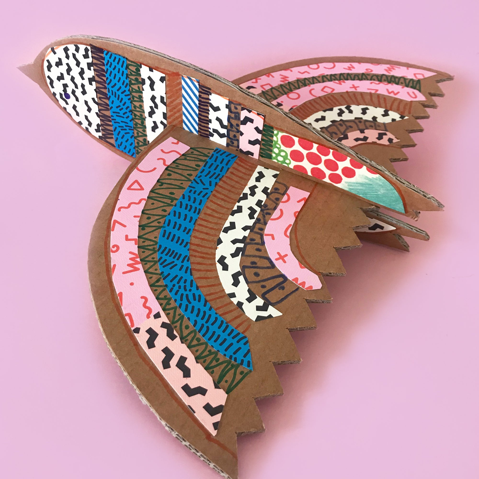 Rainbow Bird Printable Template