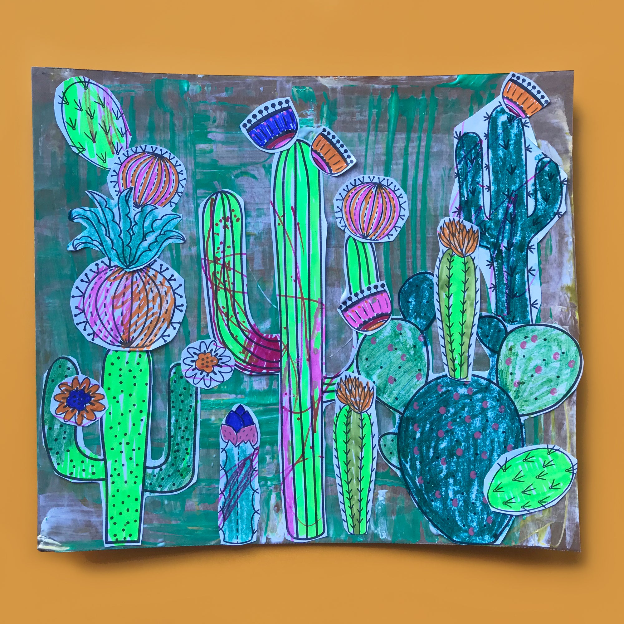 Cacti Garden Collage Printable