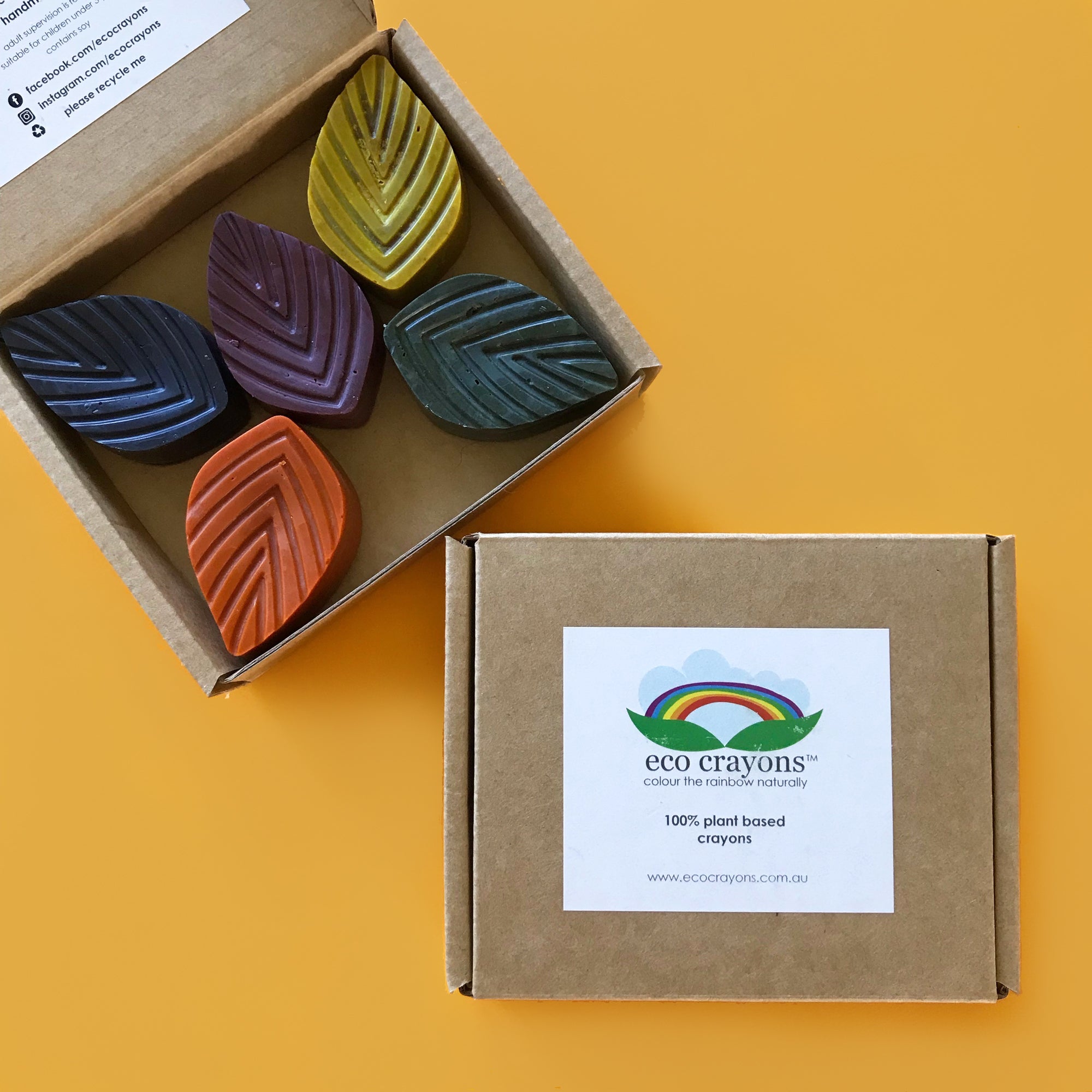 Plant Based Natural Crayons - Leaf Shape - 60% OFF