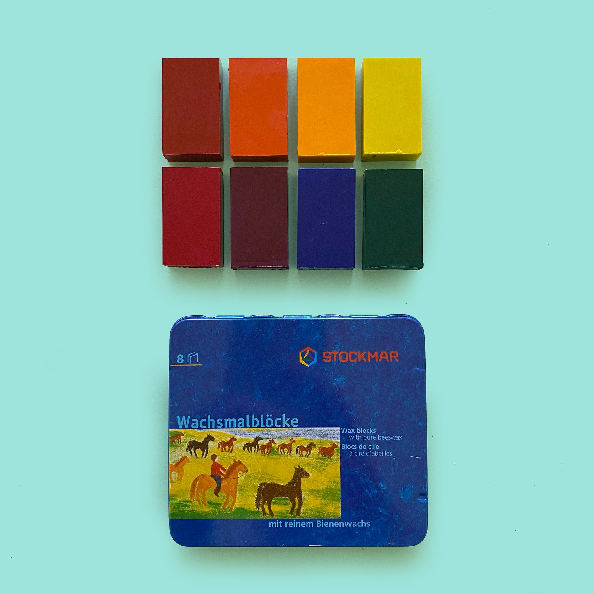 Stockmar 8 Colour Wax Crayon Blocks - 30% OFF