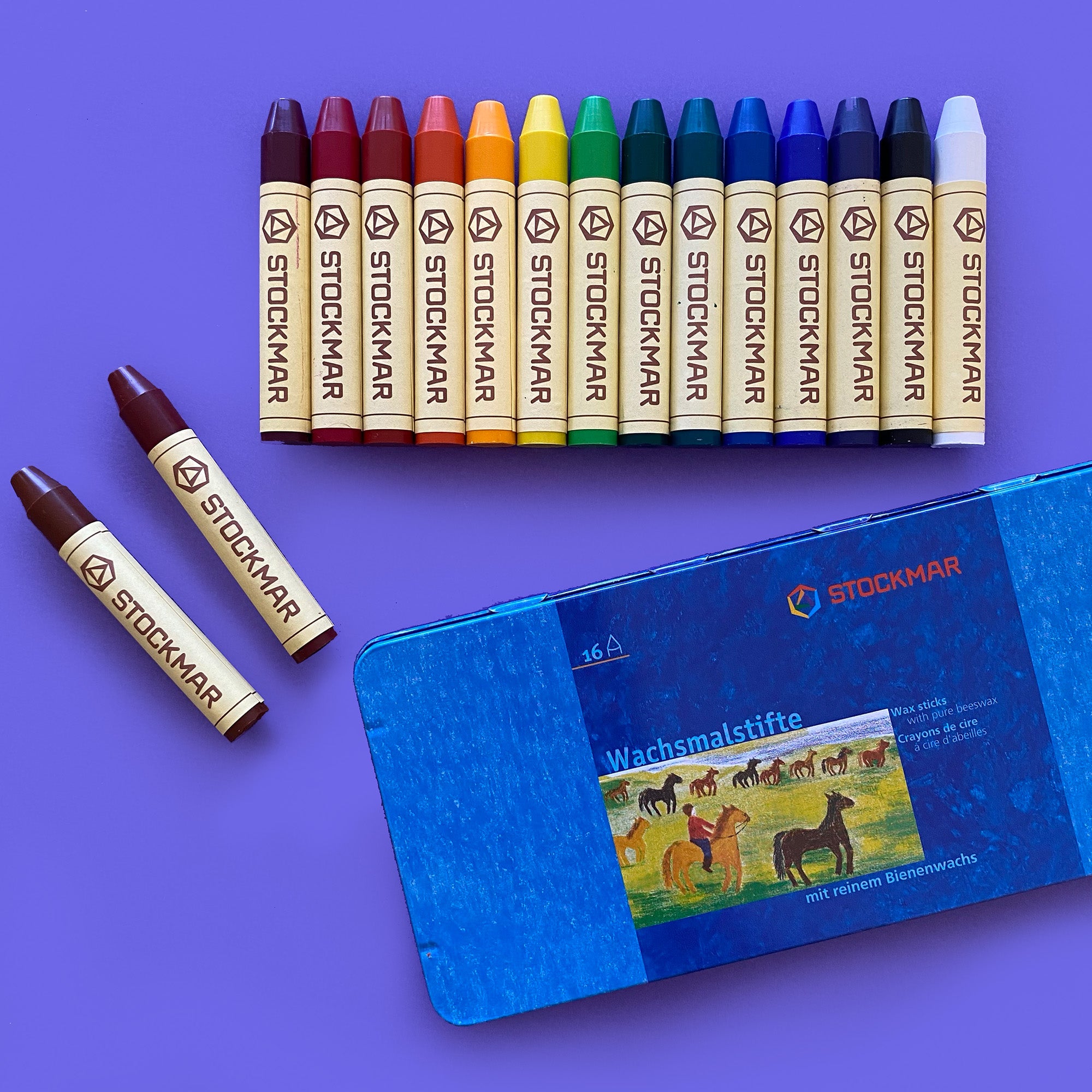 Stockmar 16 Colour Wax Crayons