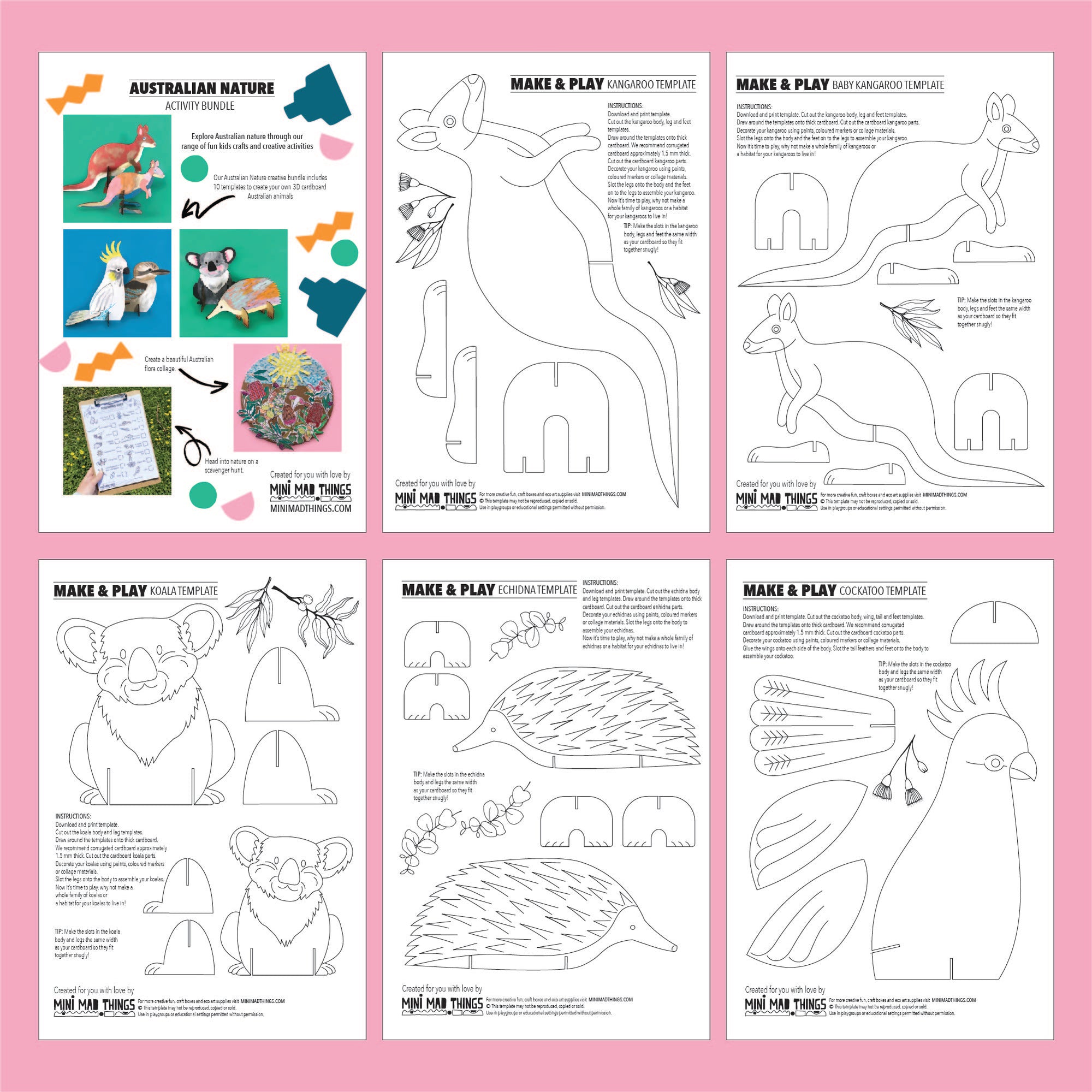 Australian Nature - Printable activity sheets