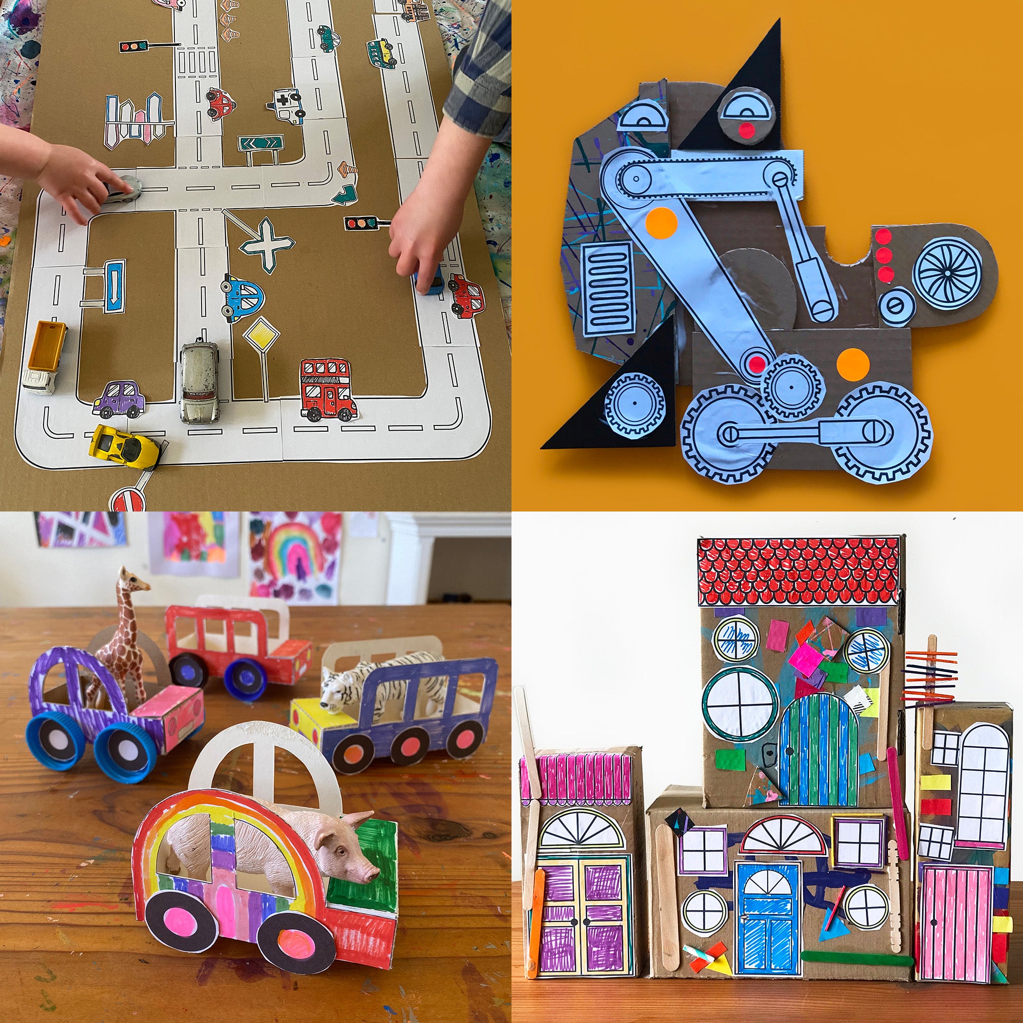 Vehicles, Roads & Machines - Printable activity sheets