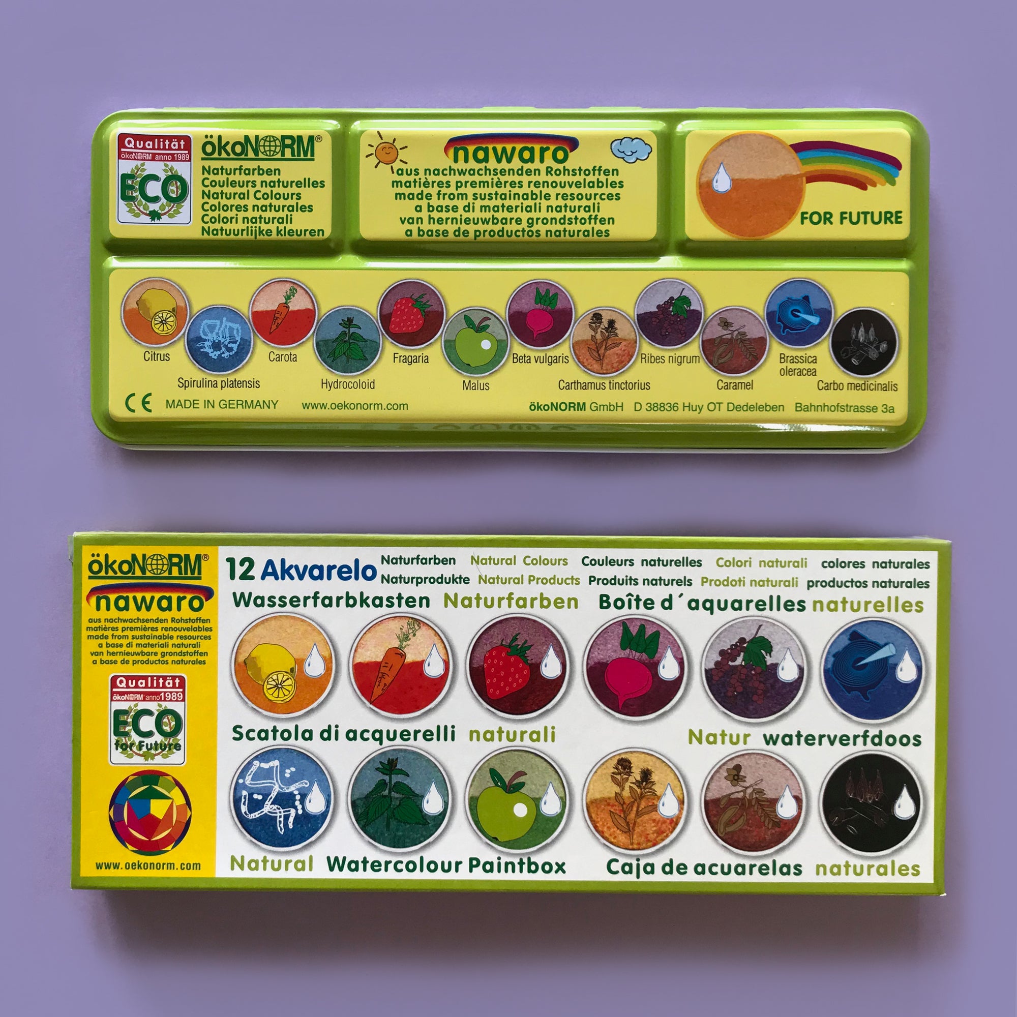 Nawaro 12 Colour Natural Watercolour Paint Set in Metal Case - 40% OFF