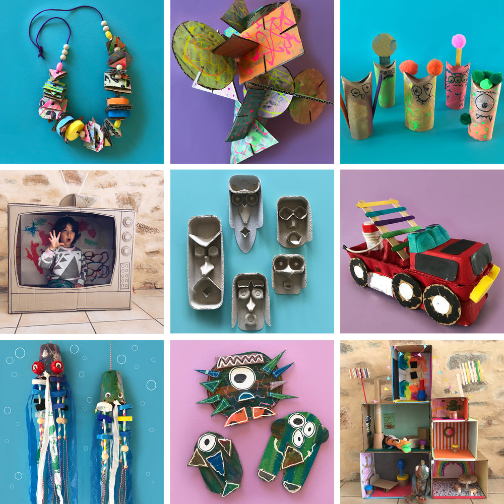 10 kids craft projects to make at home from household recycling