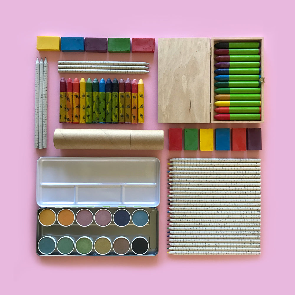 Plastic Kids Crayon Coloring Case Pencil Oil Pastel Maker Art