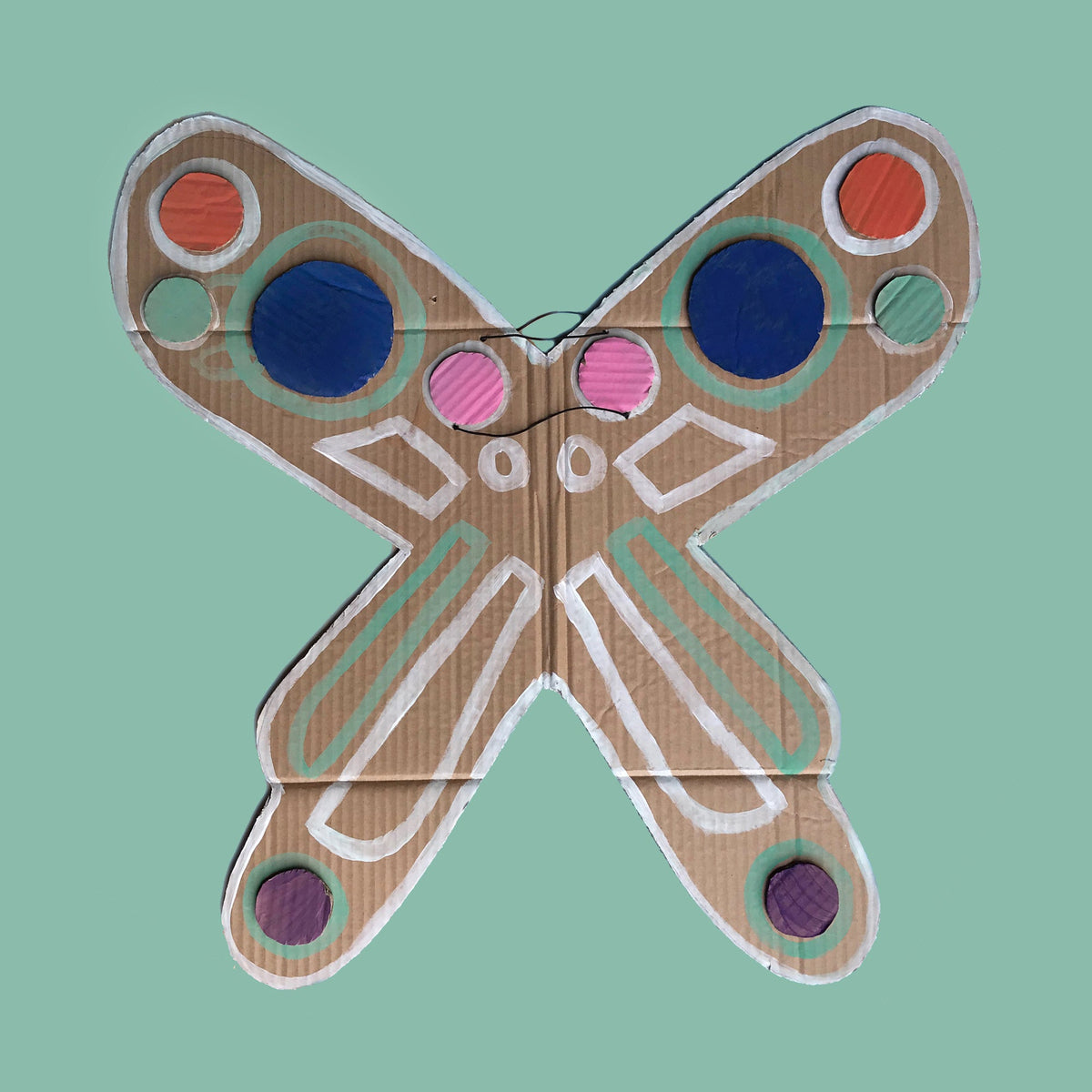 recycled cardboard buterfly wings