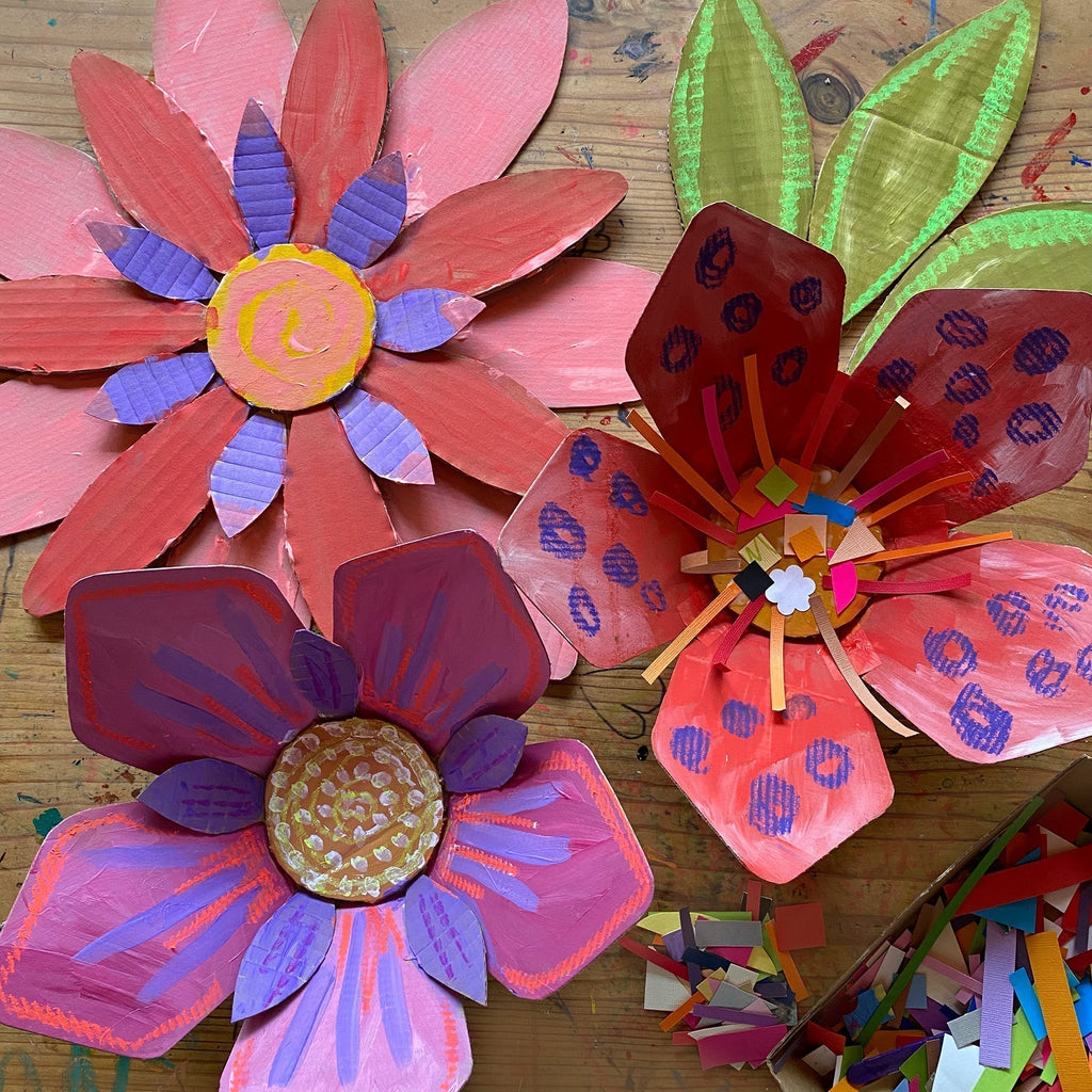 Cardboard flowers