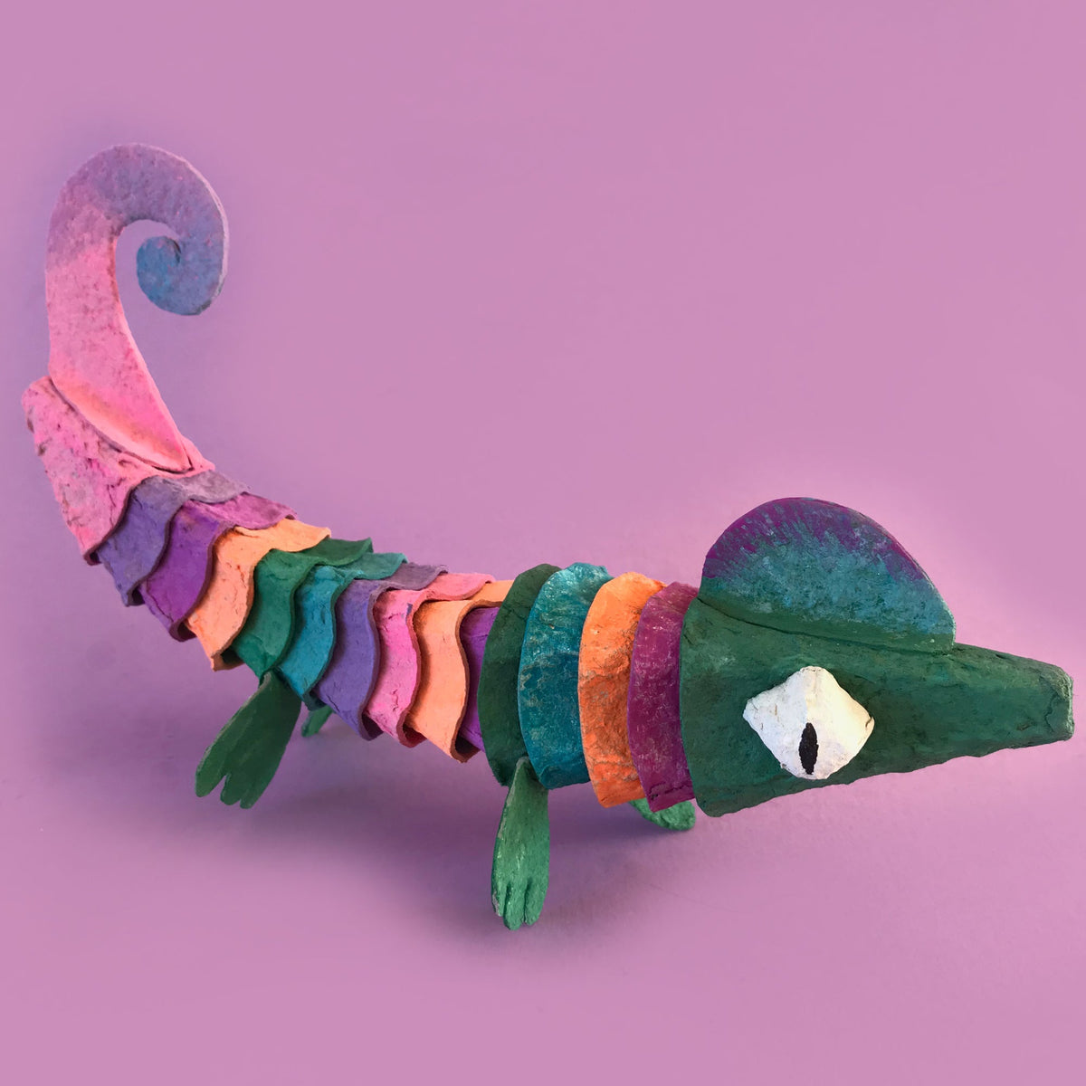 Egg carton charmeleon kids crafts