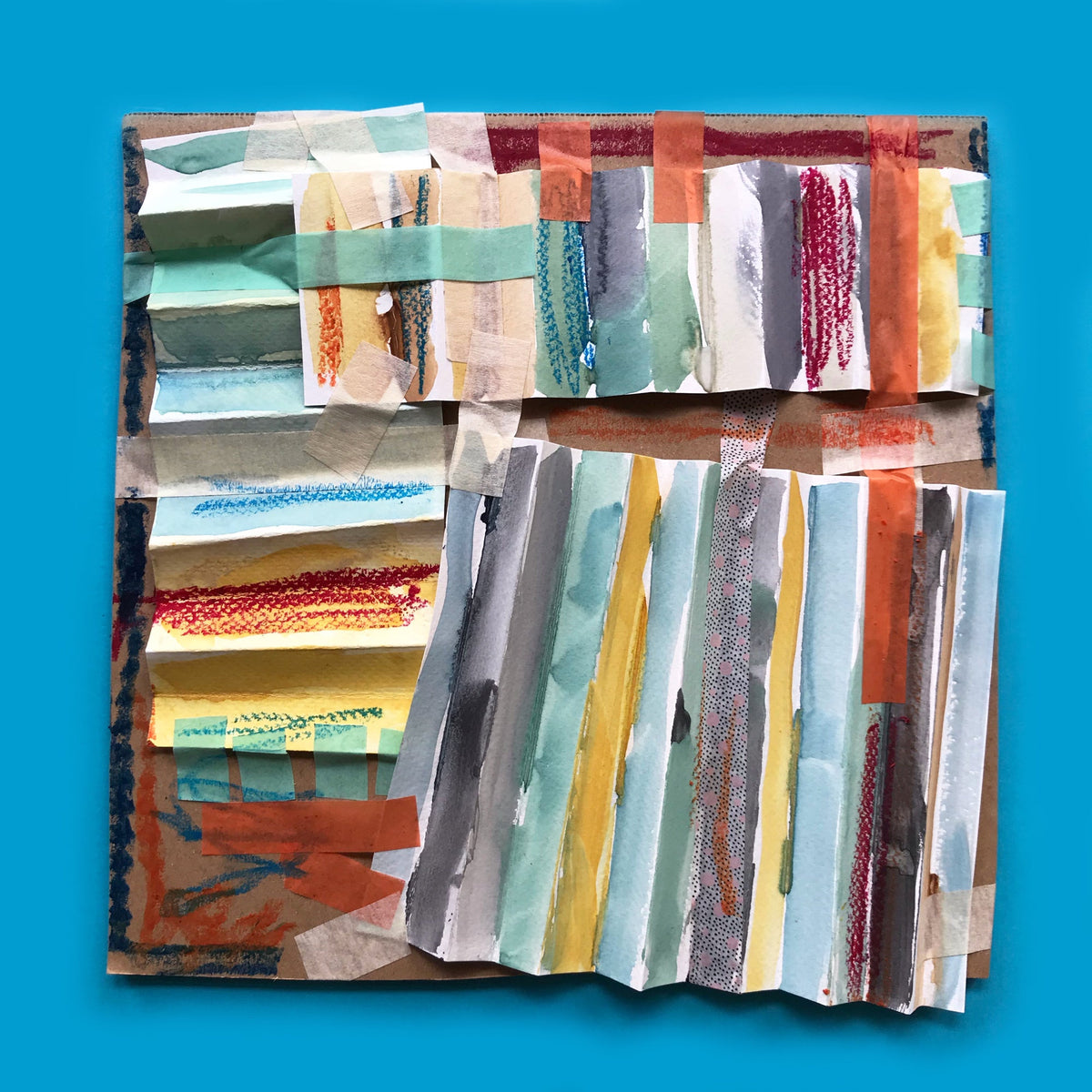 Folded paper kids art project